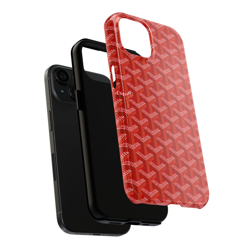 Red Goyard Phone Case