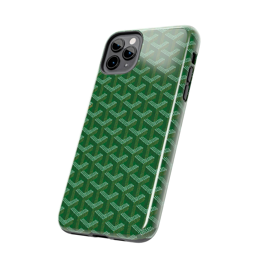 Green Goyard Phone Case