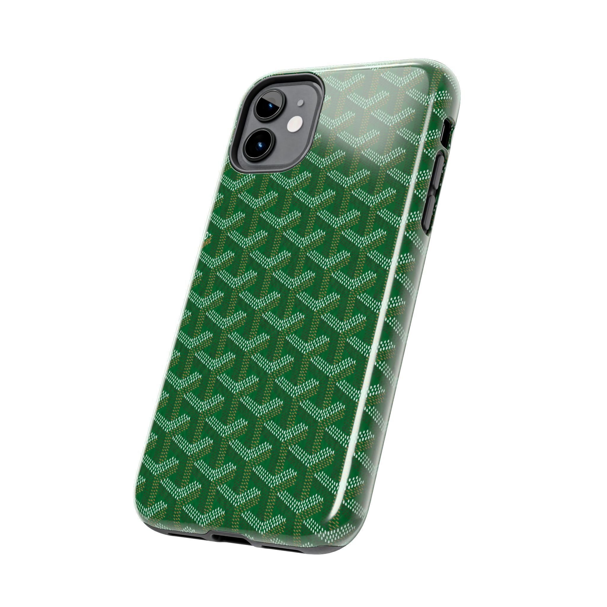 Green Goyard Phone Case