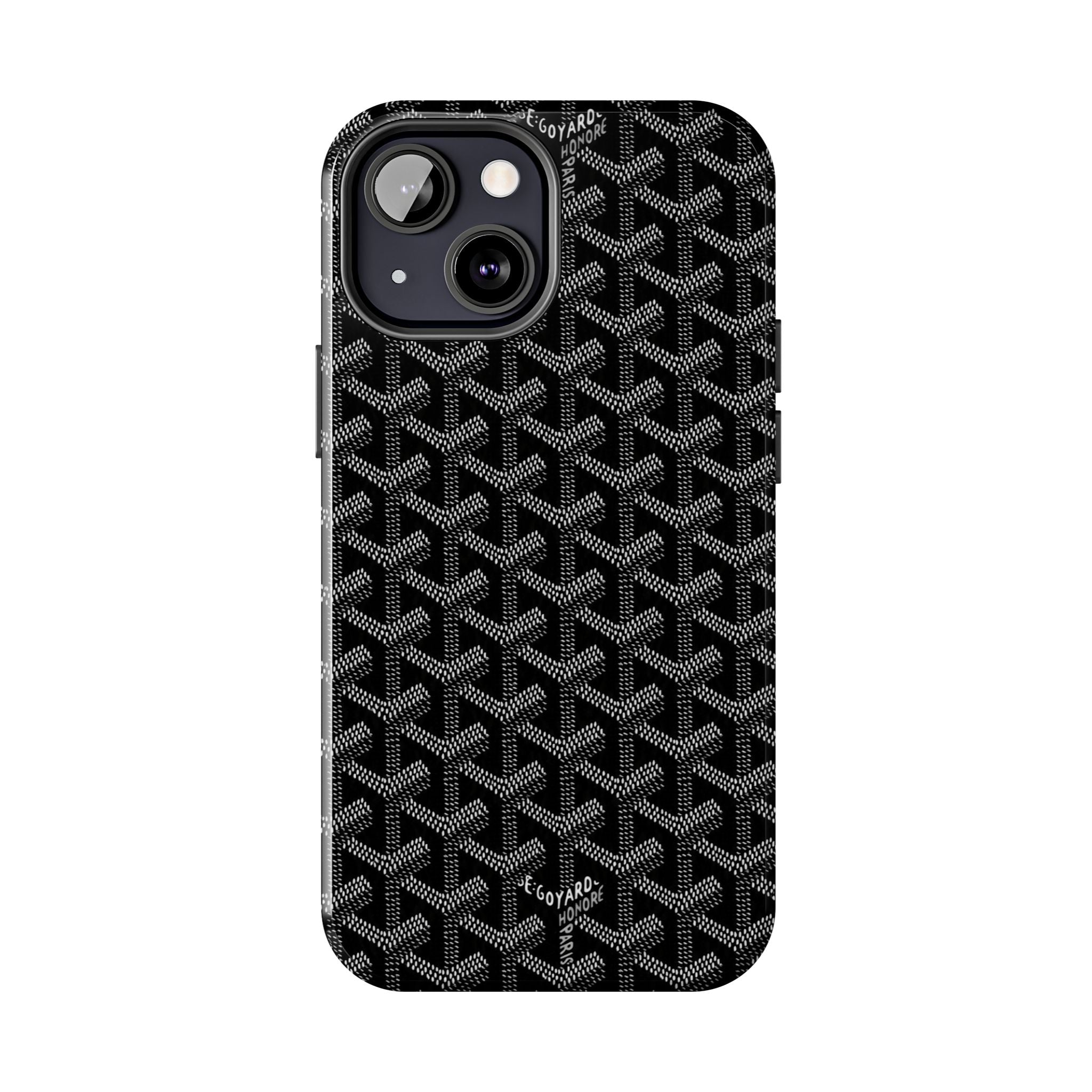 Black Goyard Phone Case