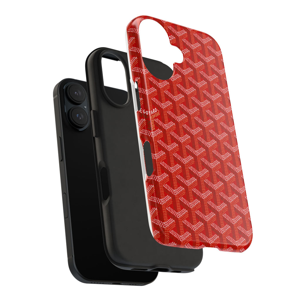 Red Goyard Phone Case