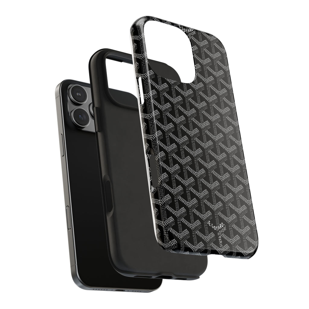 Black Goyard Phone Case