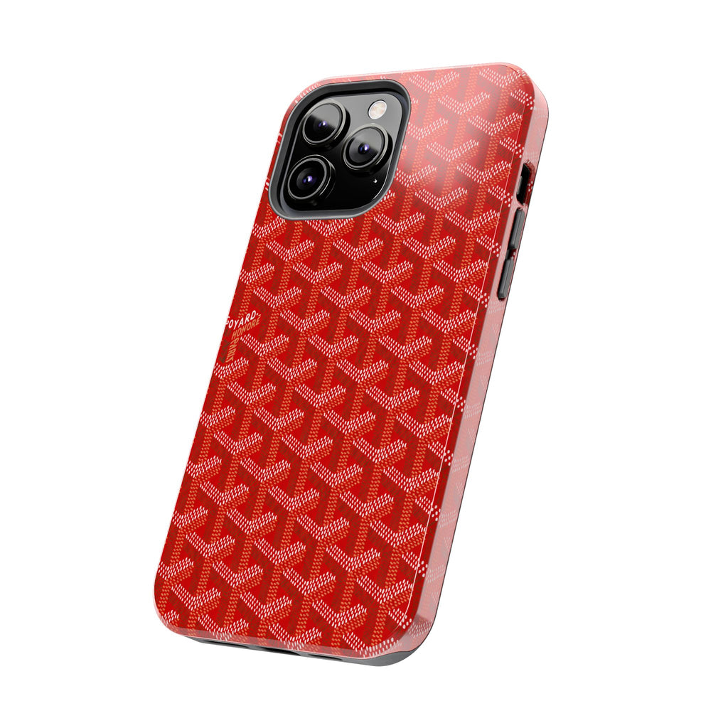 Red Goyard Phone Case