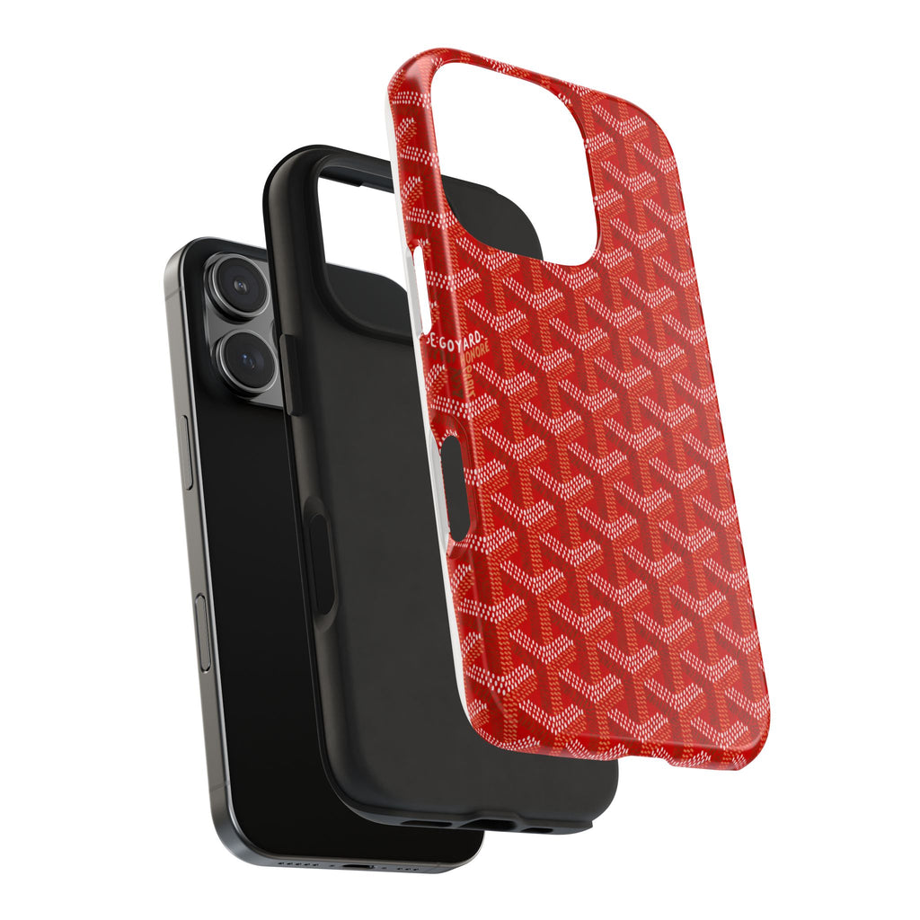 Red Goyard Phone Case