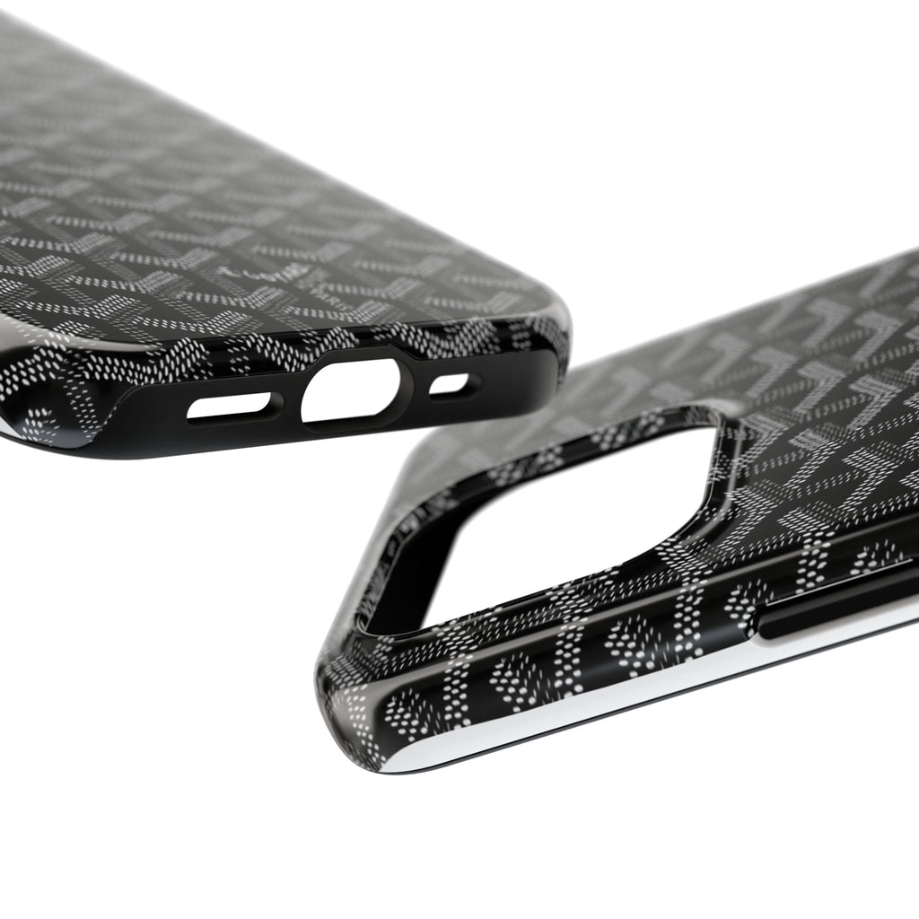 Black Goyard Phone Case