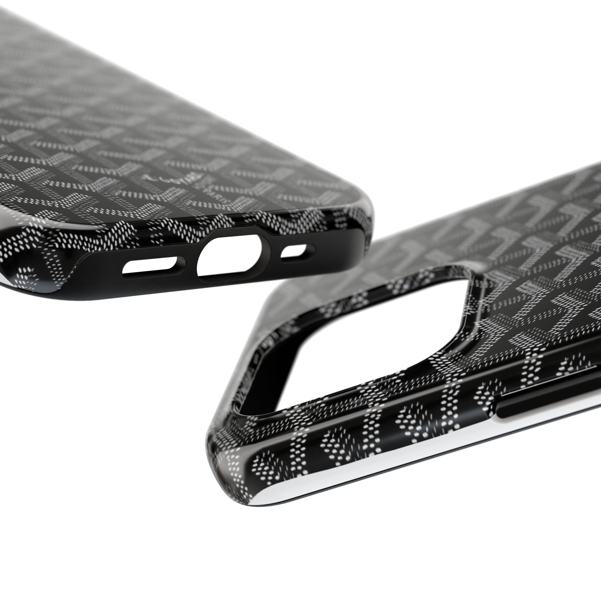 Black Goyard Phone Case
