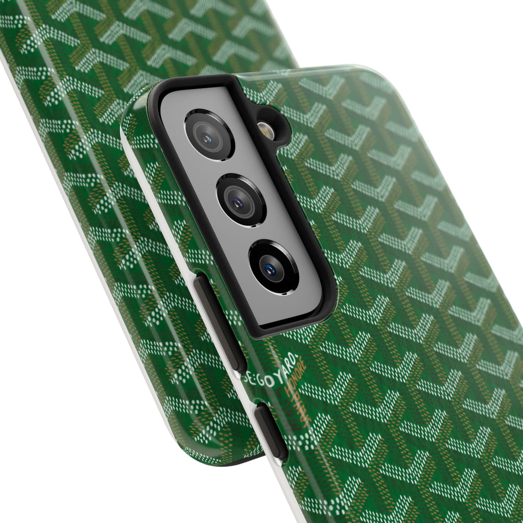 Green Goyard Phone Case