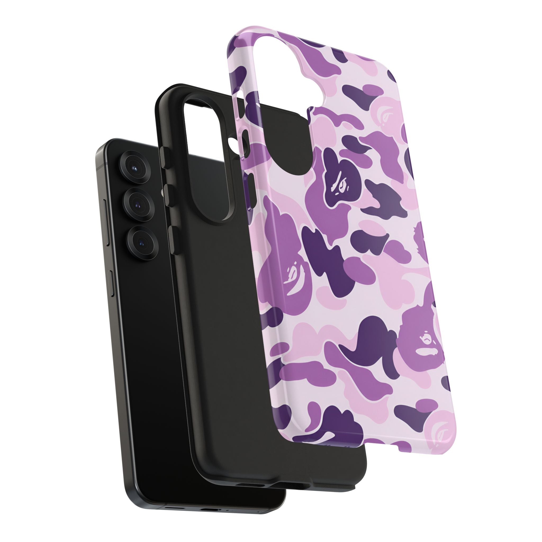 Purple Bape Print Phone Case