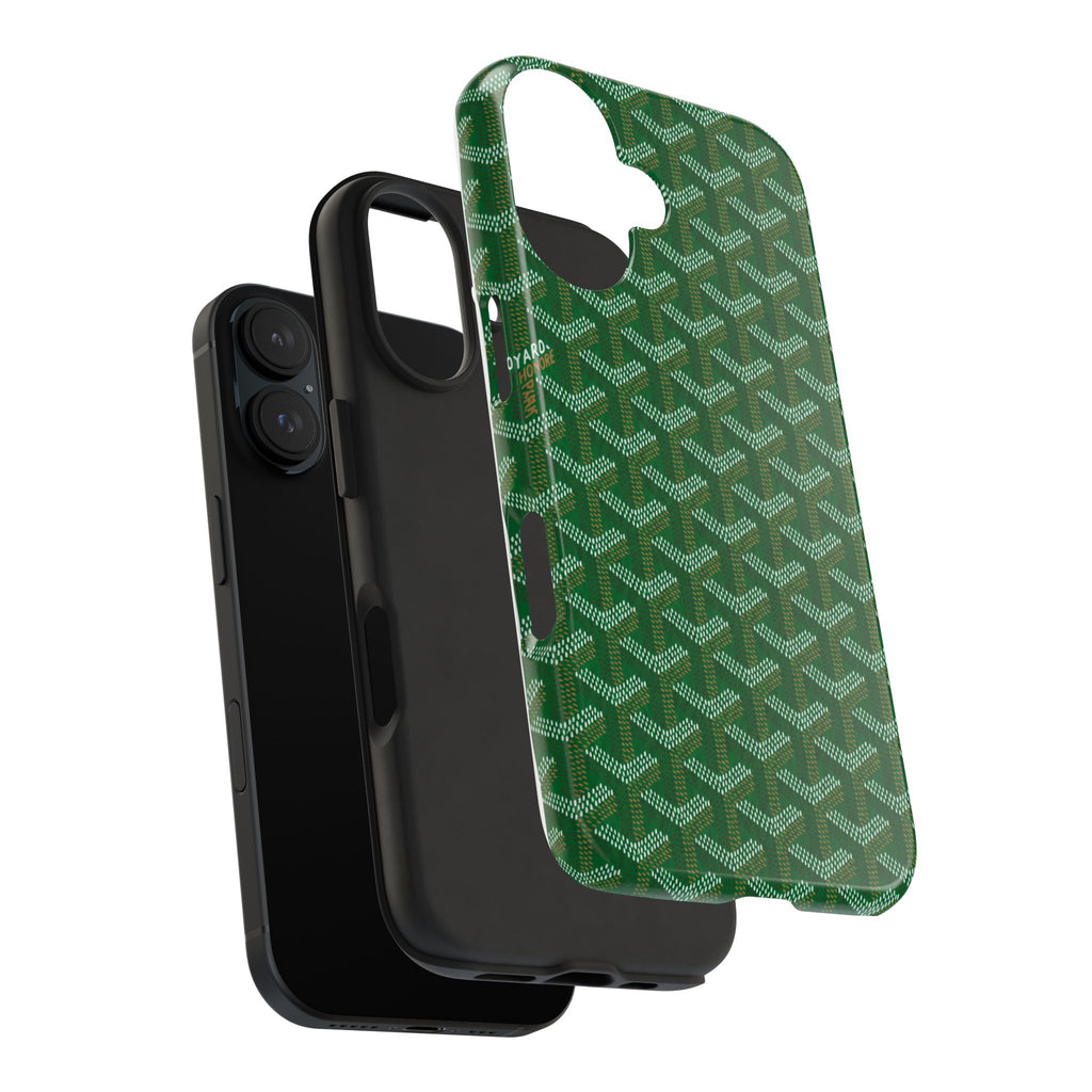 Green Goyard Phone Case