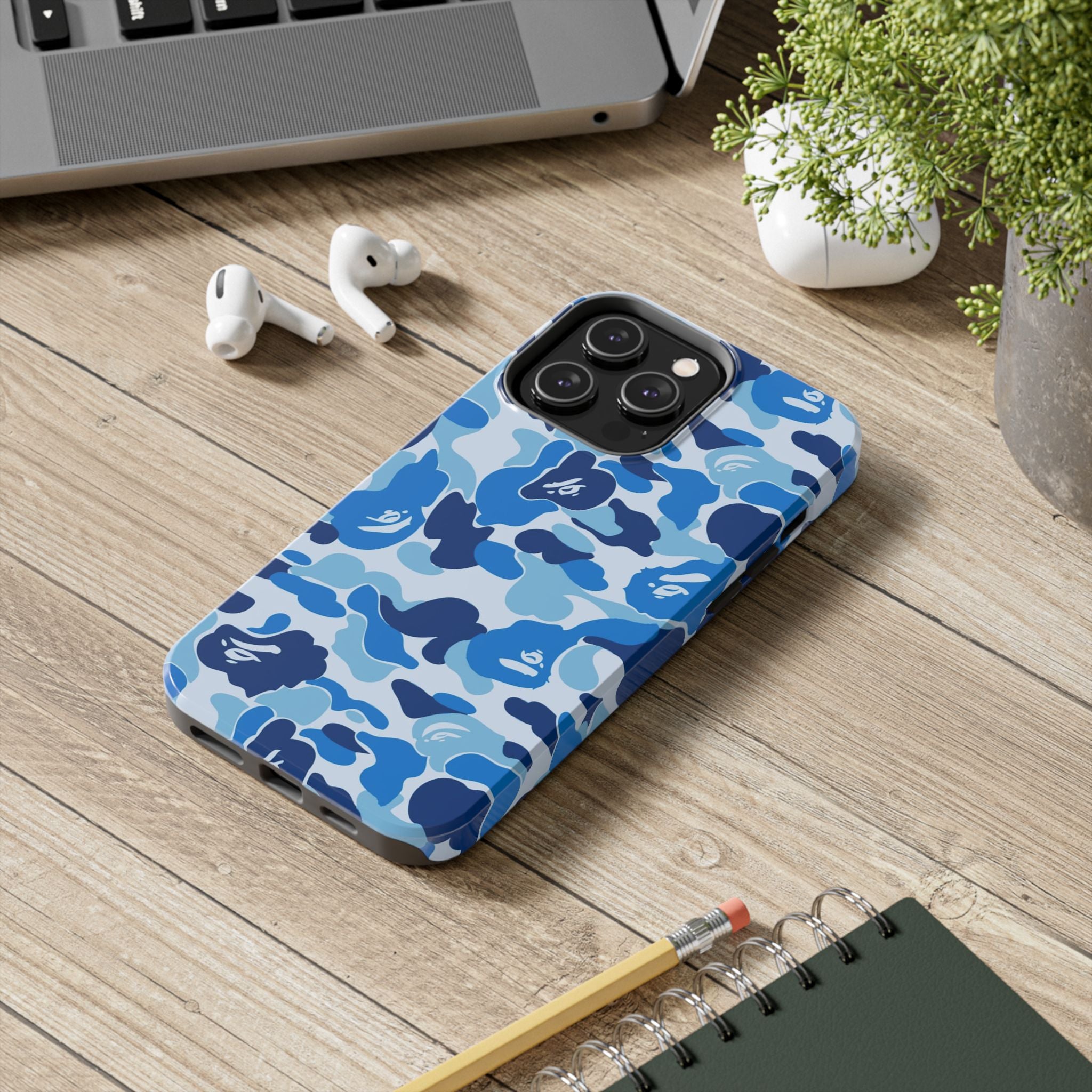 Blue Bape Print Phone Case