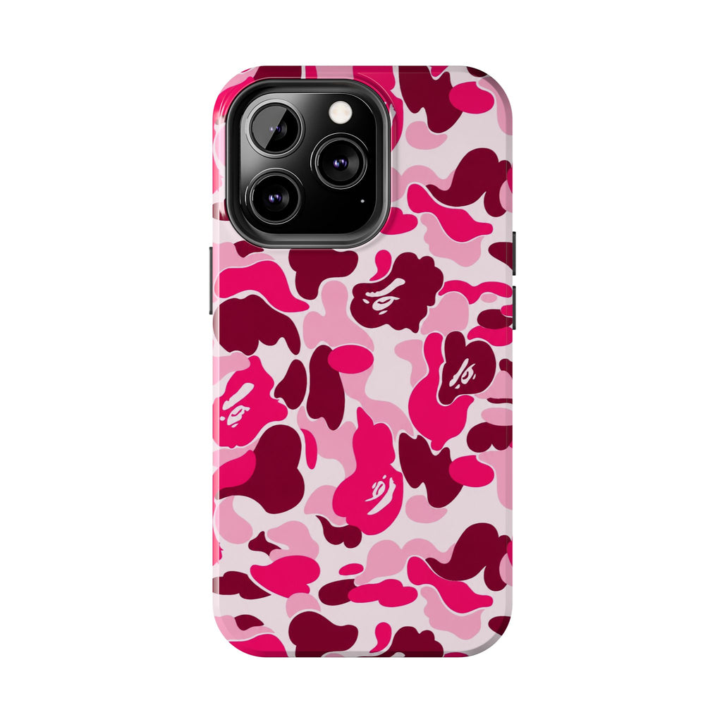 Pink Bape Print Phone Case
