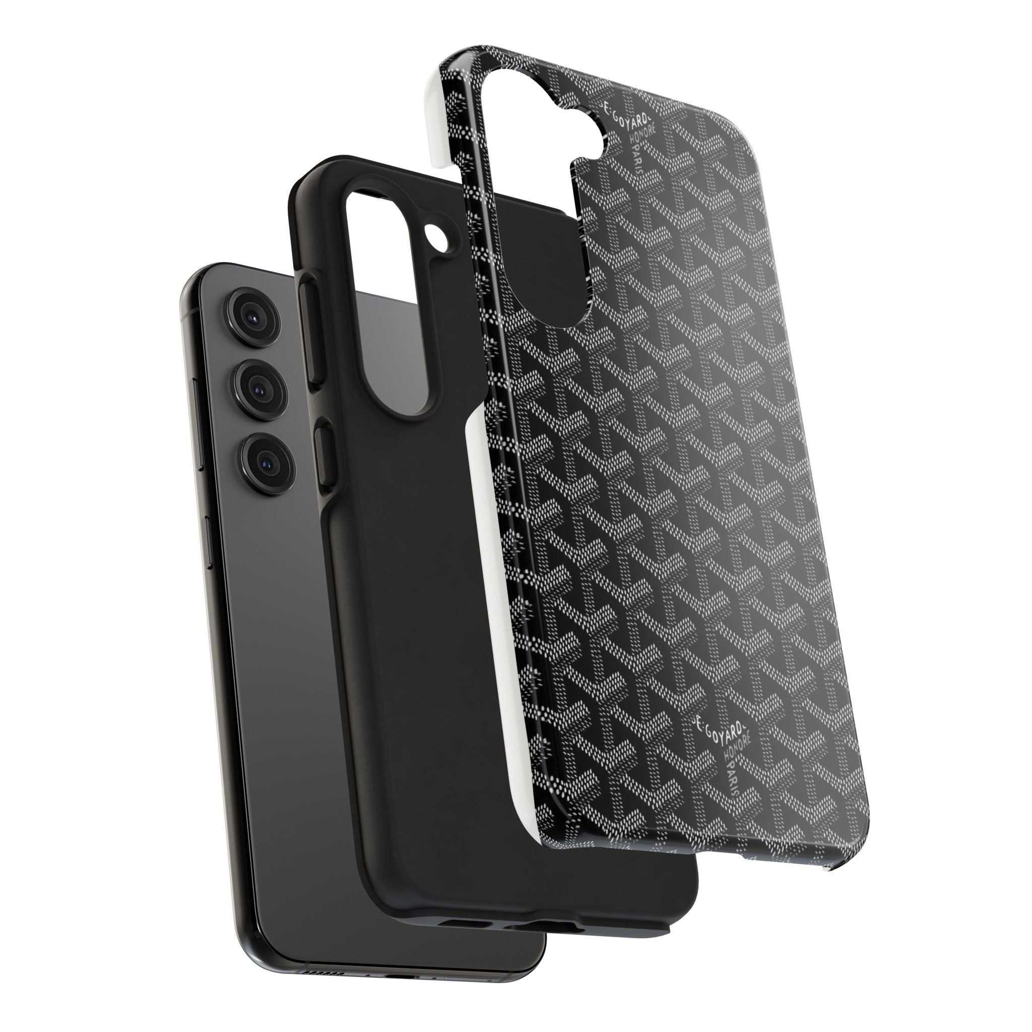 Black Goyard Phone Case