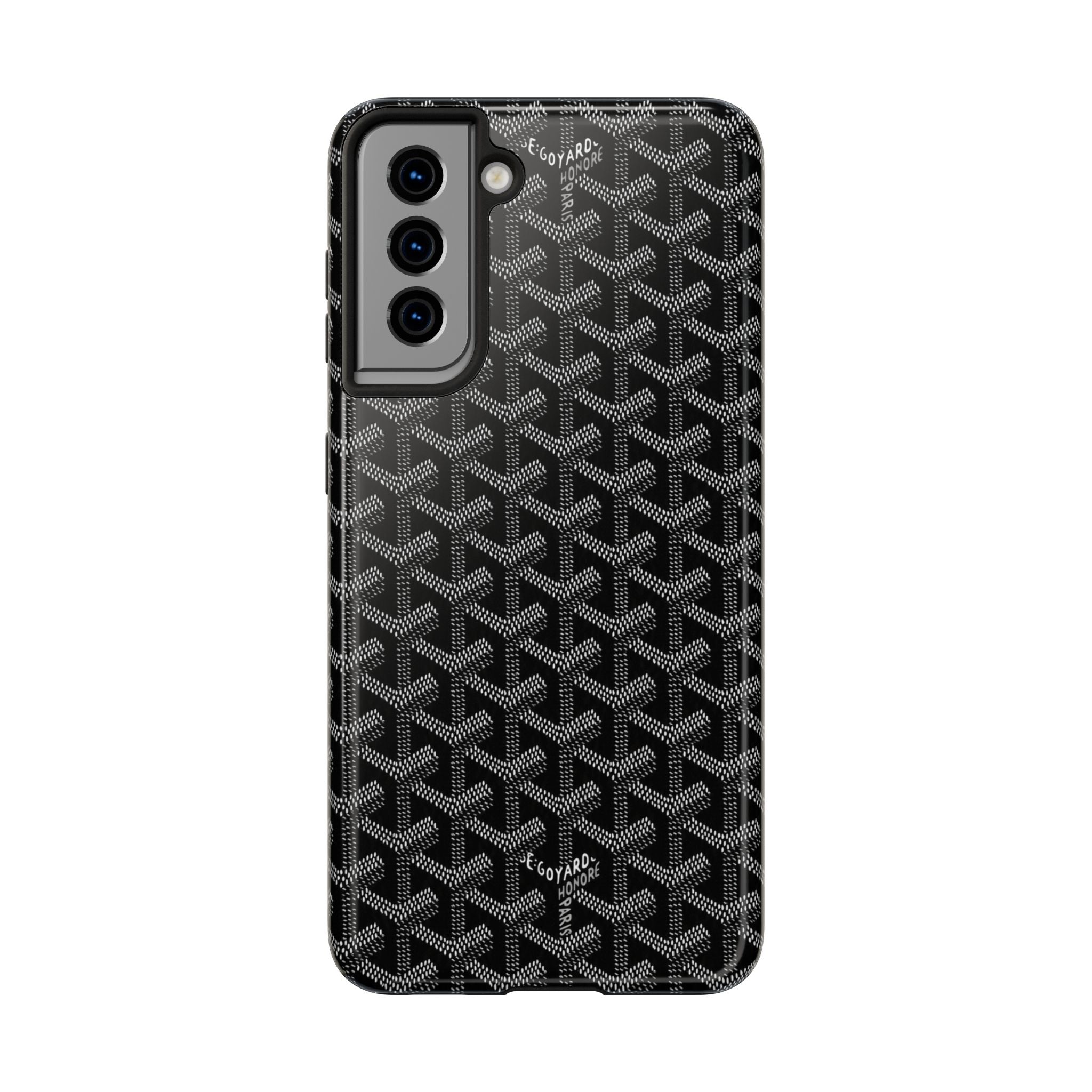 Black Goyard Phone Case