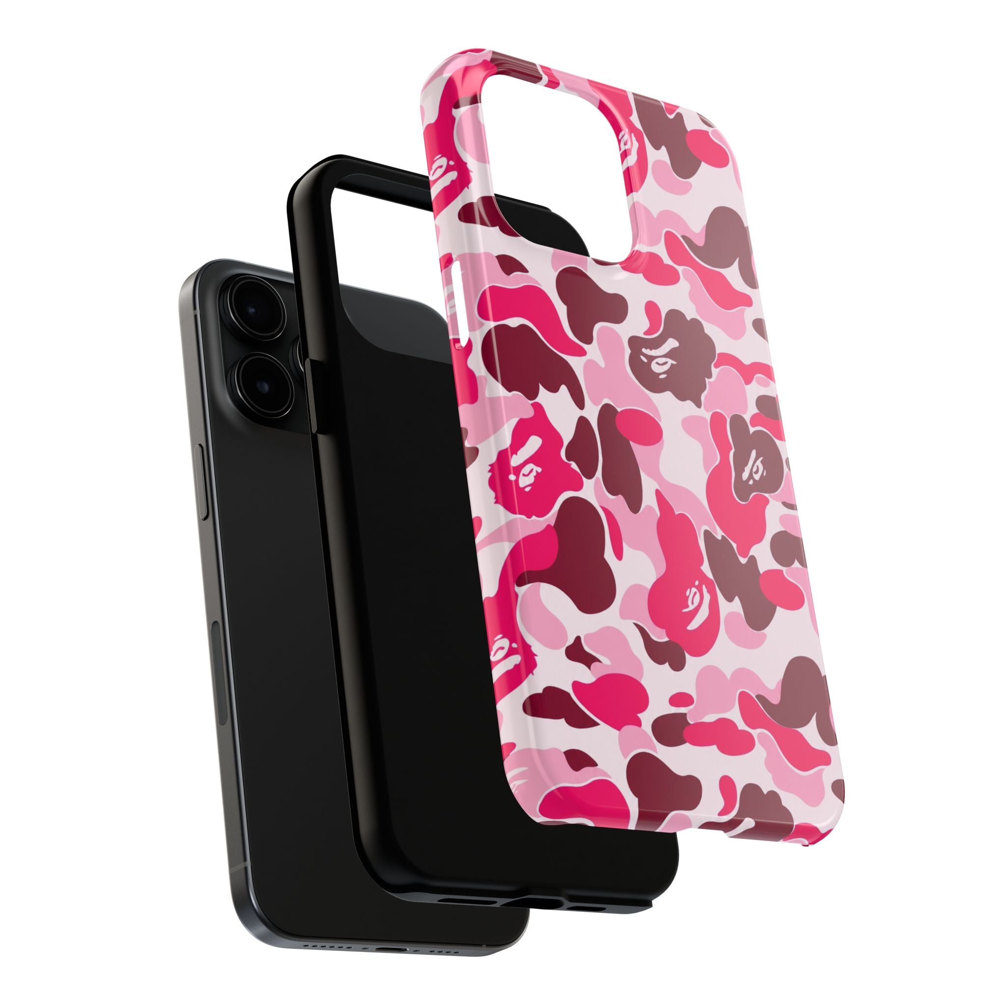 Pink Bape Print Phone Case