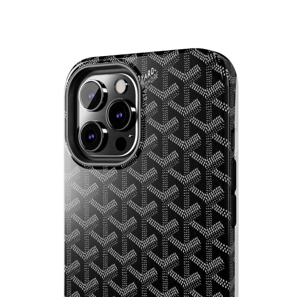 Black Goyard Phone Case