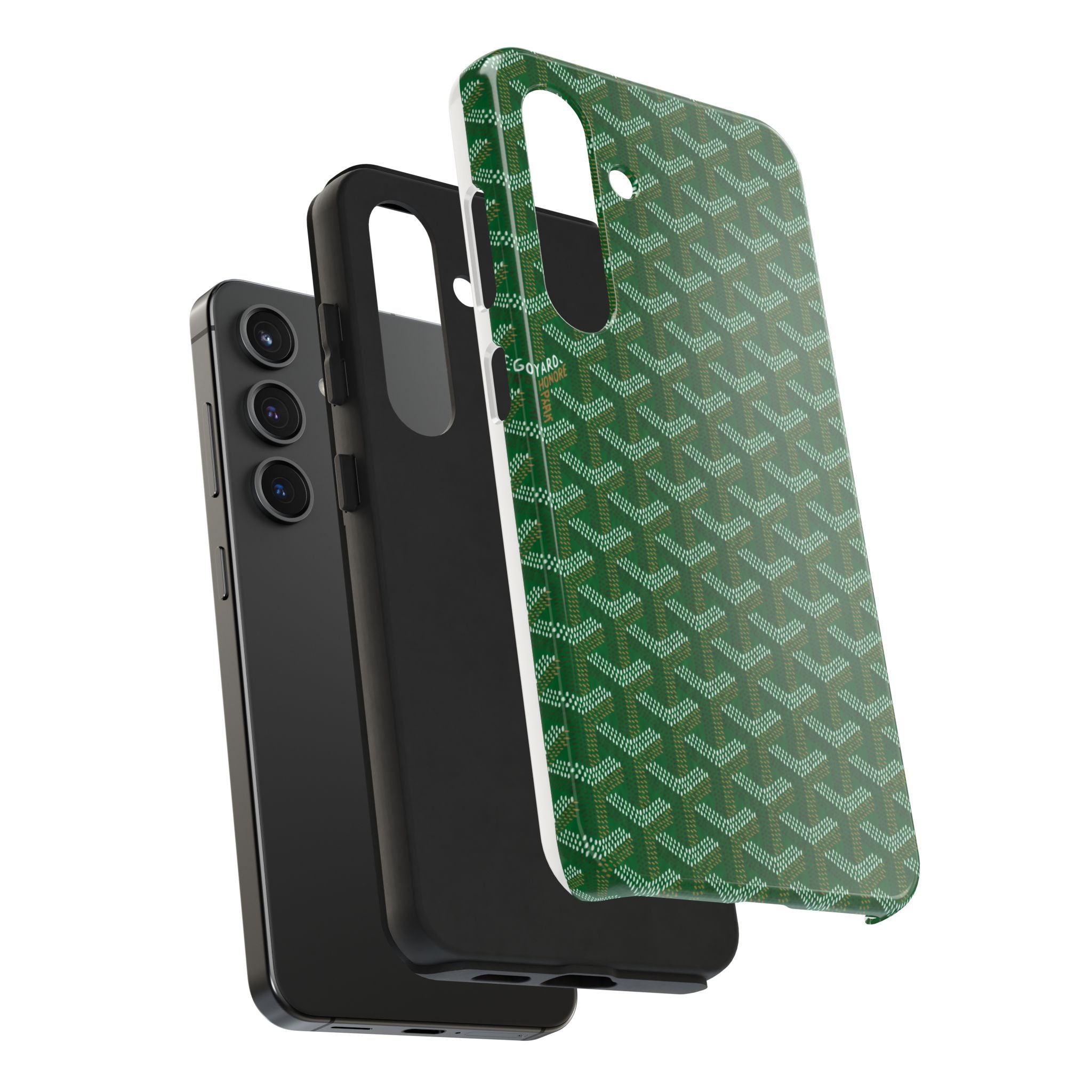 Green Goyard Phone Case