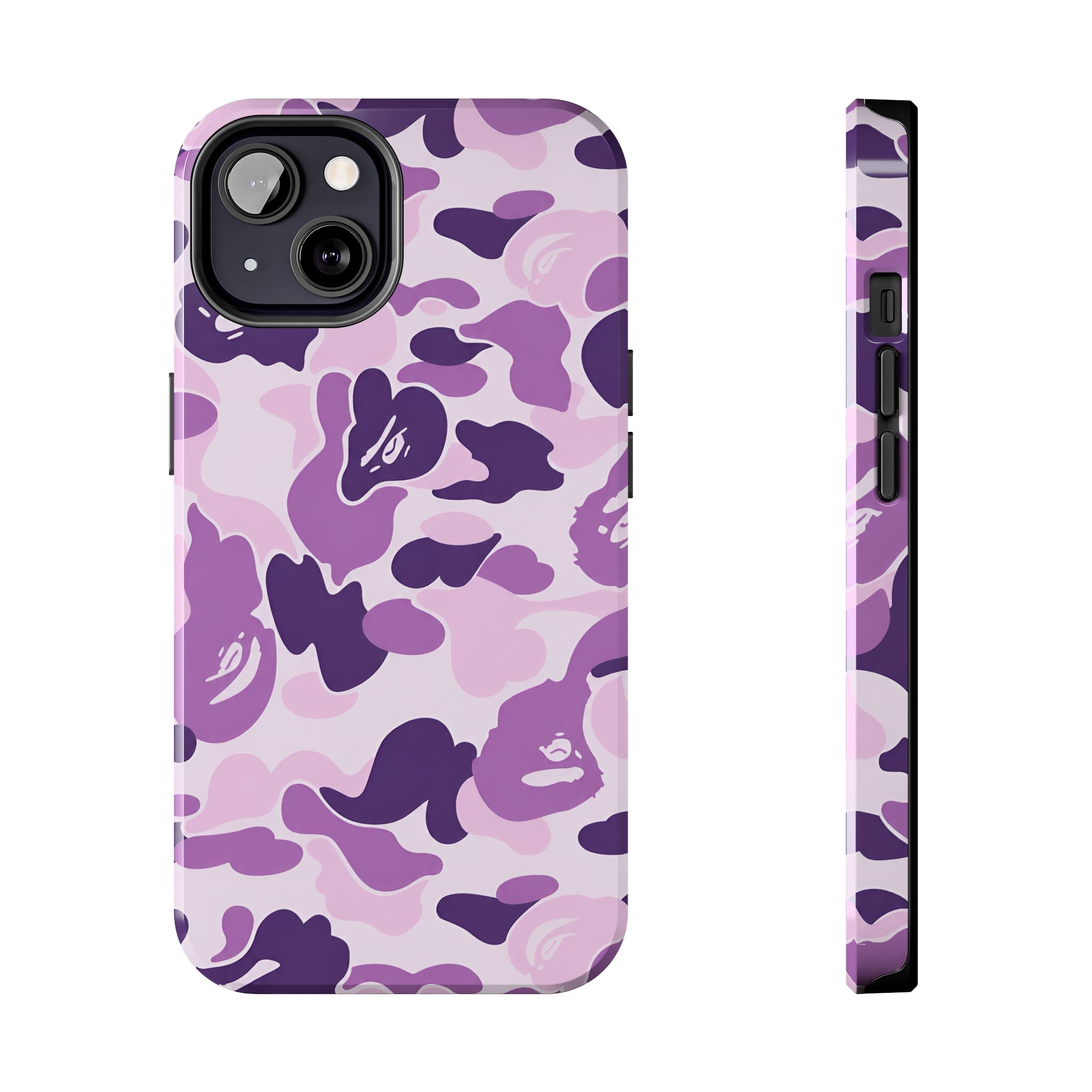 Purple Bape Print Phone Case