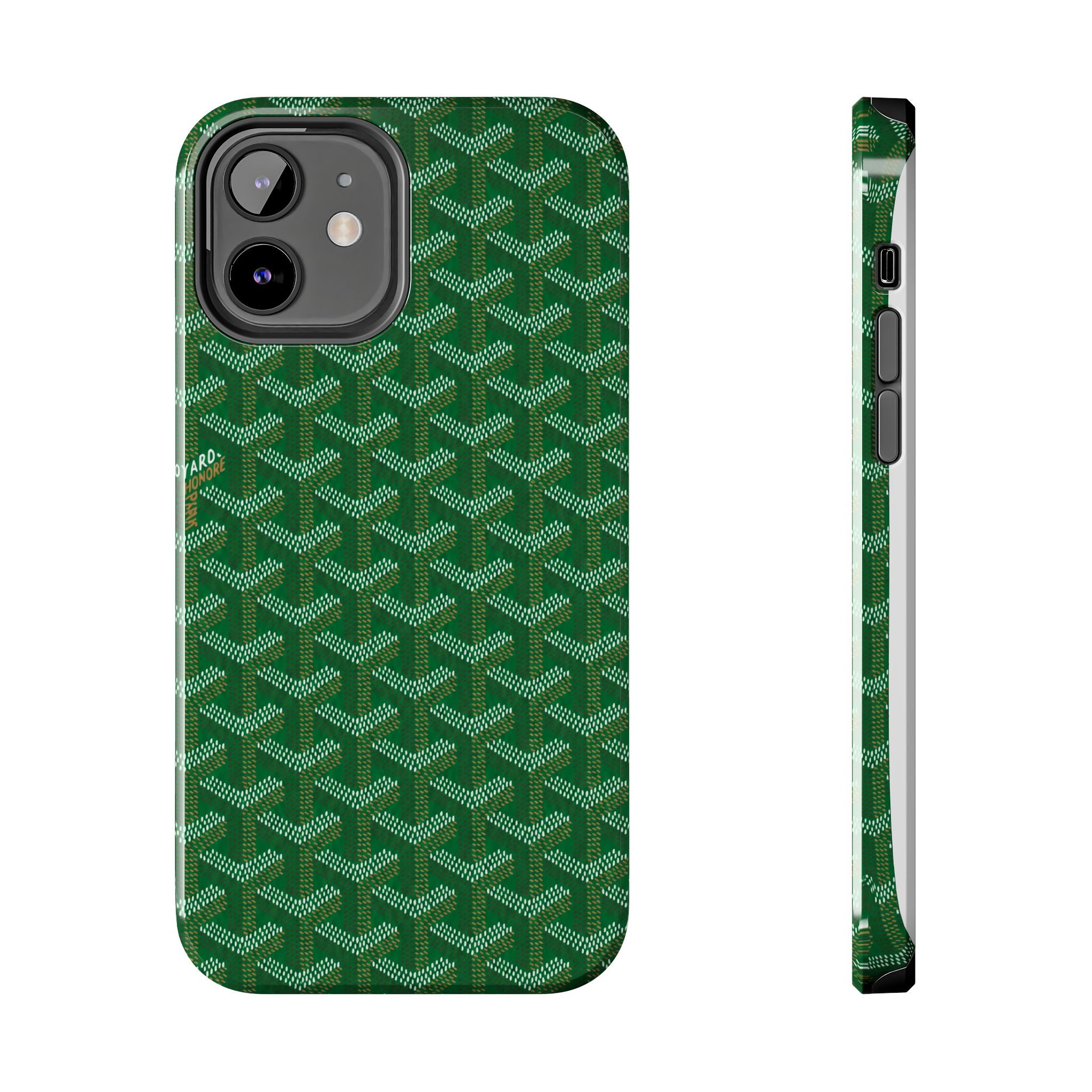 Green Goyard Phone Case