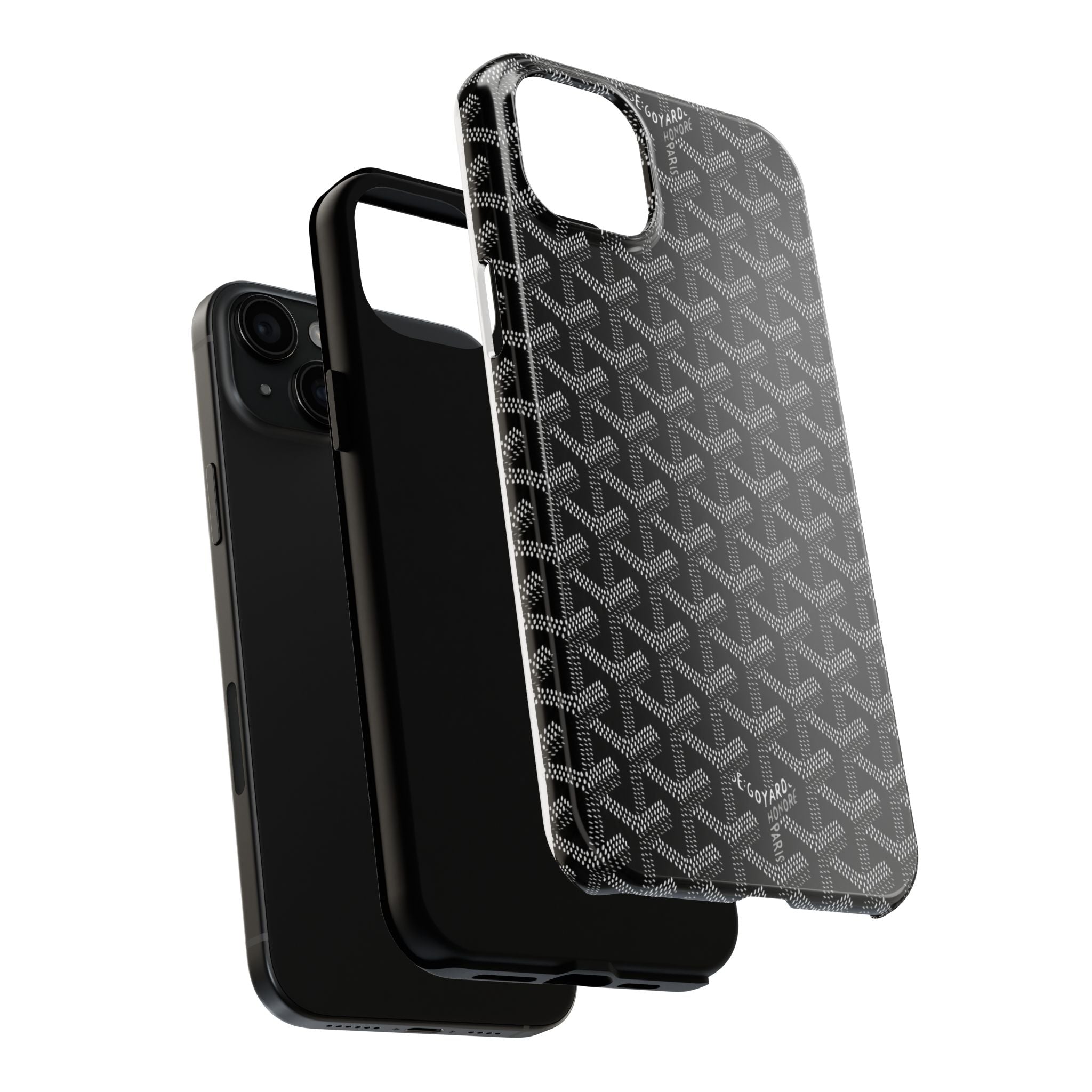 Black Goyard Phone Case
