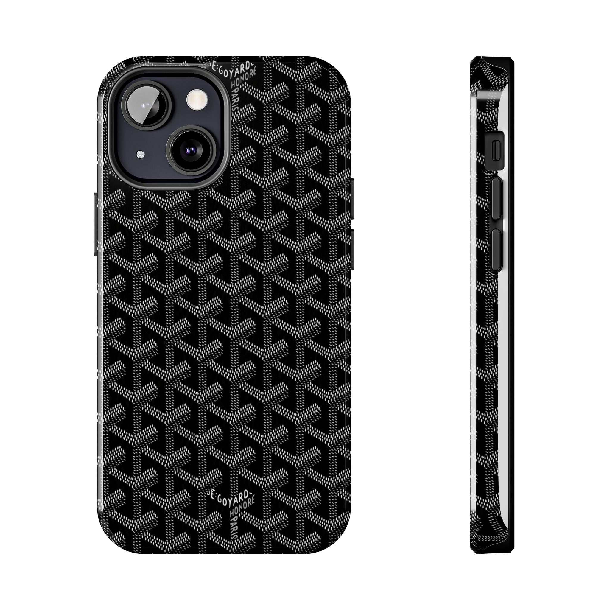 Black Goyard Phone Case