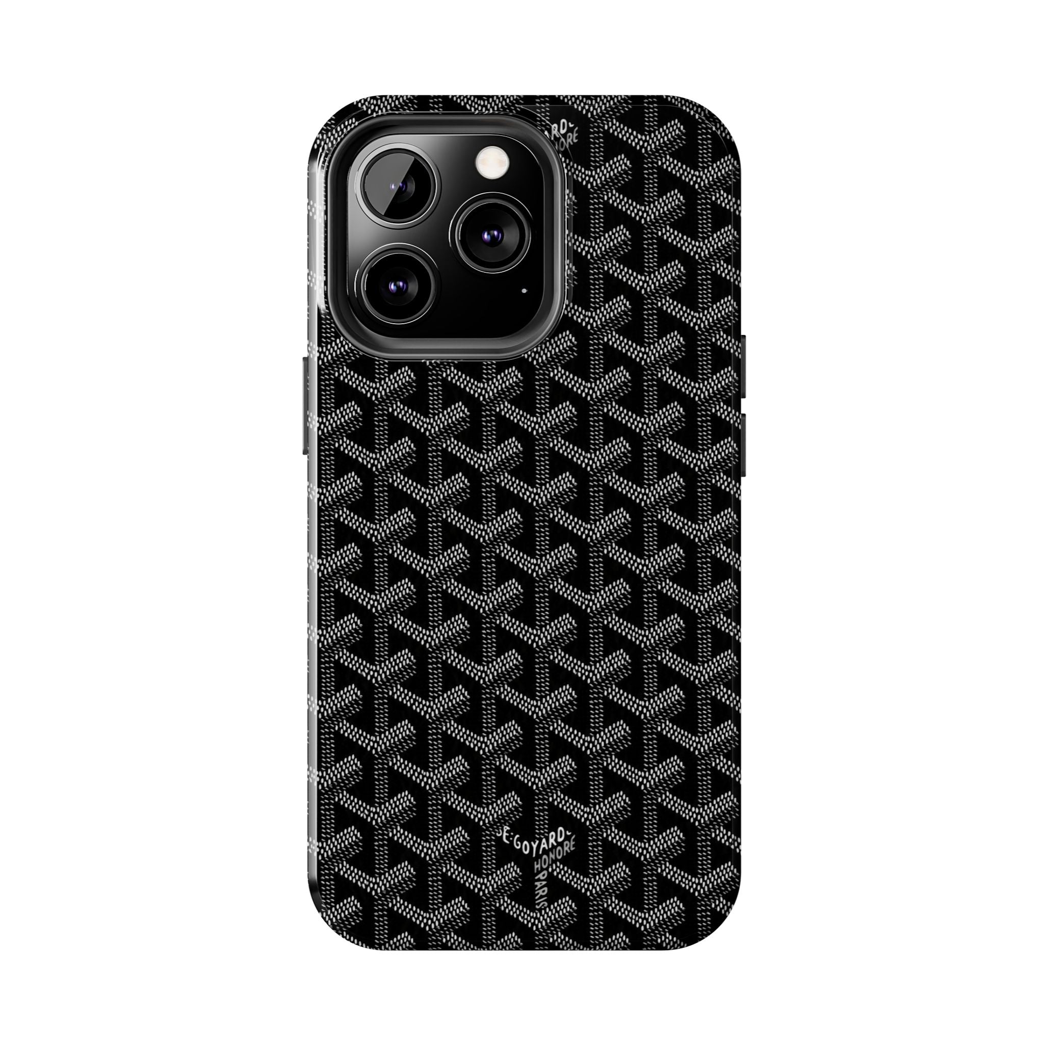 Black Goyard Phone Case