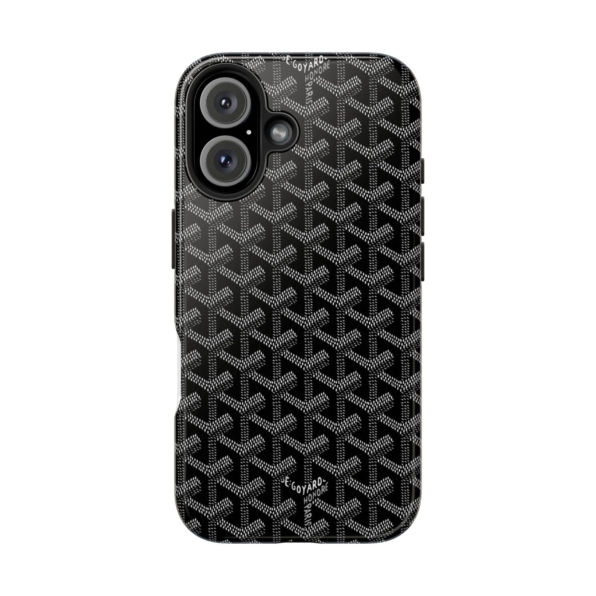 Black Goyard Phone Case