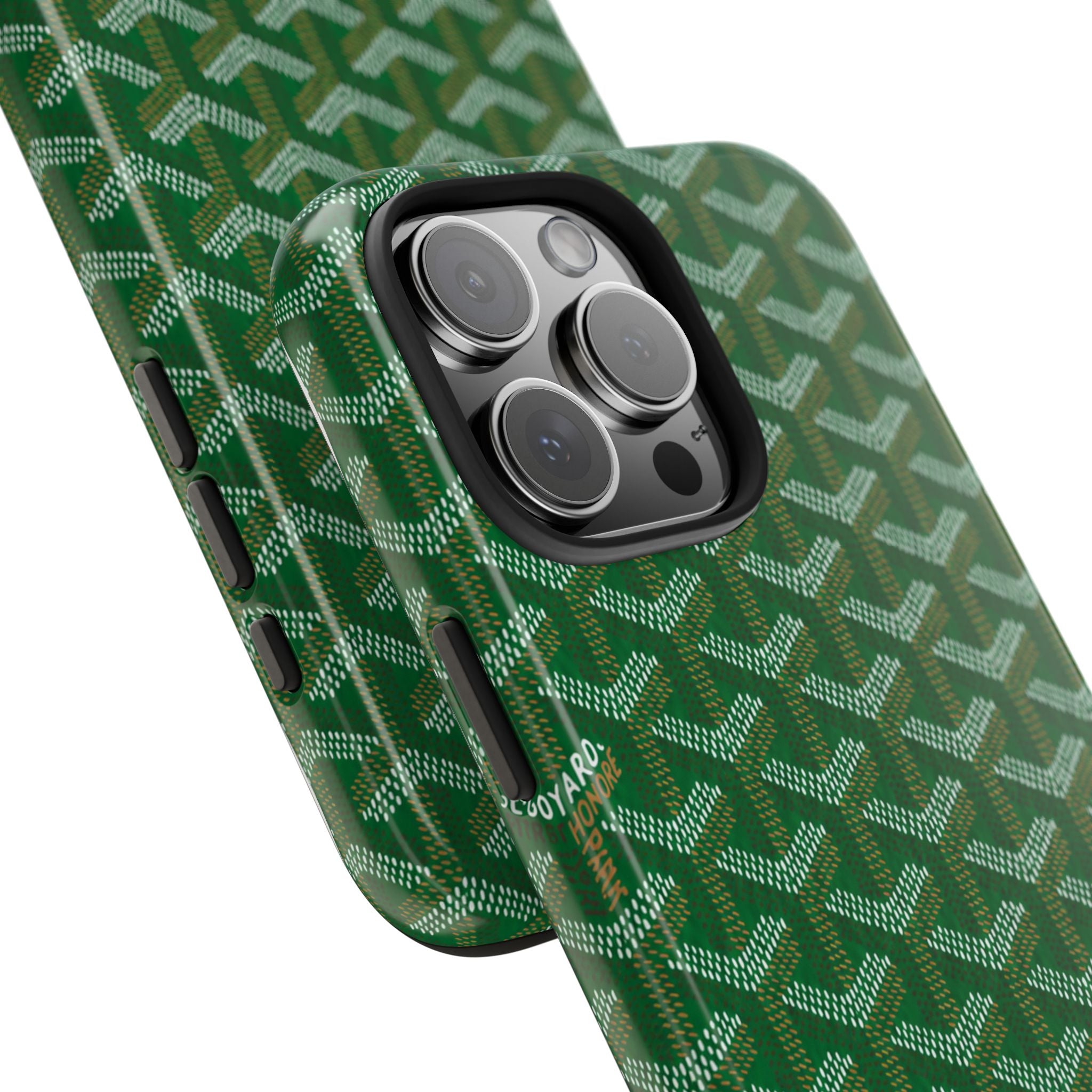 Green Goyard Phone Case