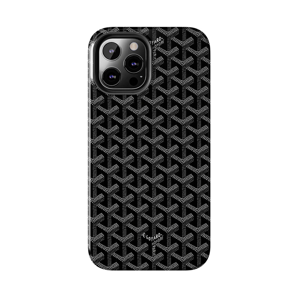 Black Goyard Phone Case