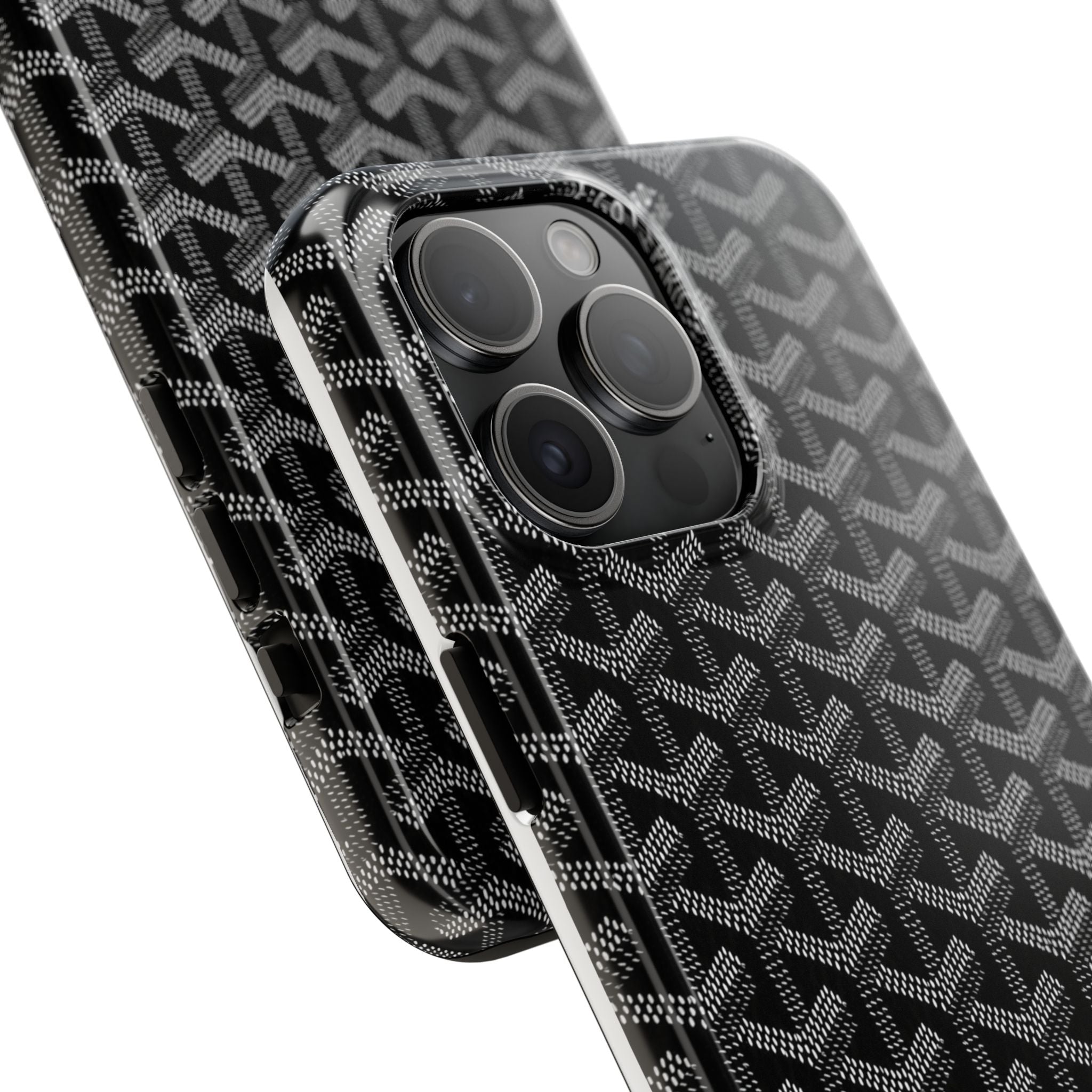 Black Goyard Phone Case
