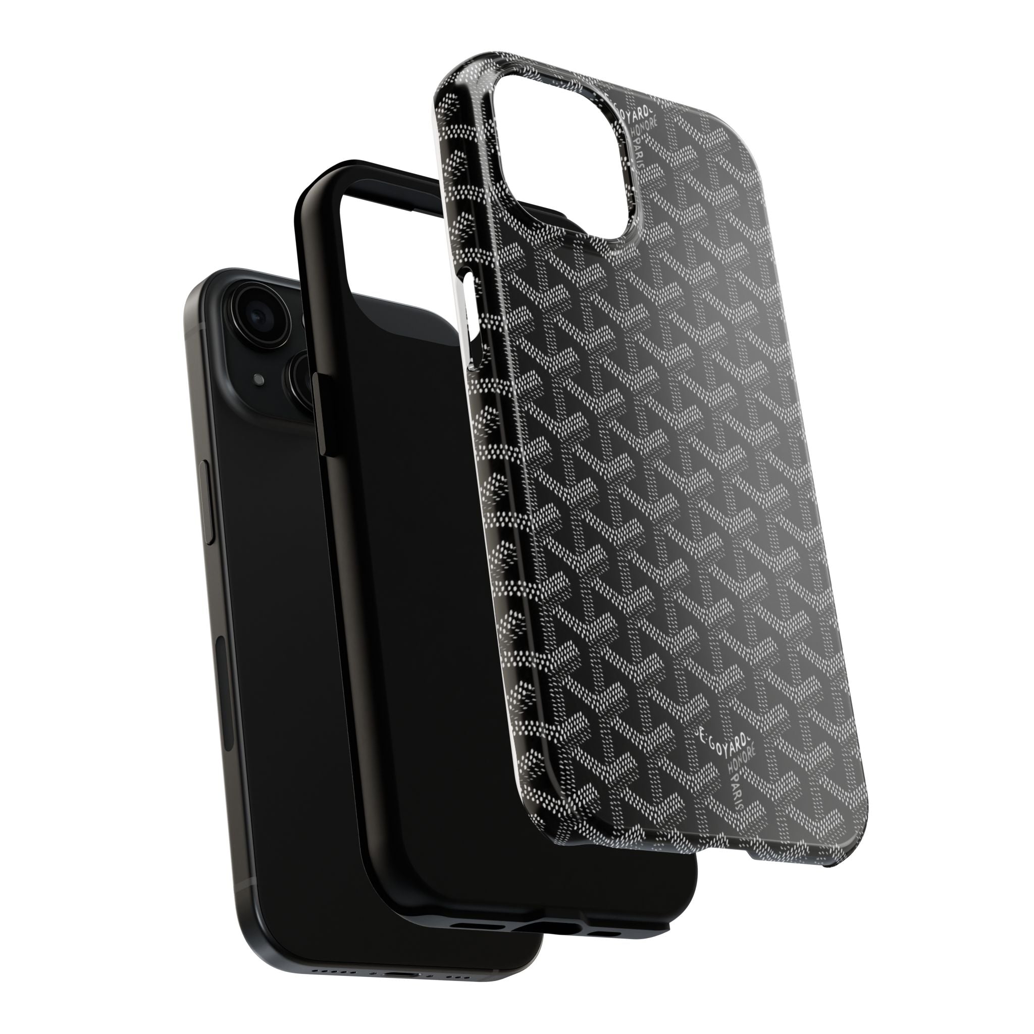 Black Goyard Phone Case