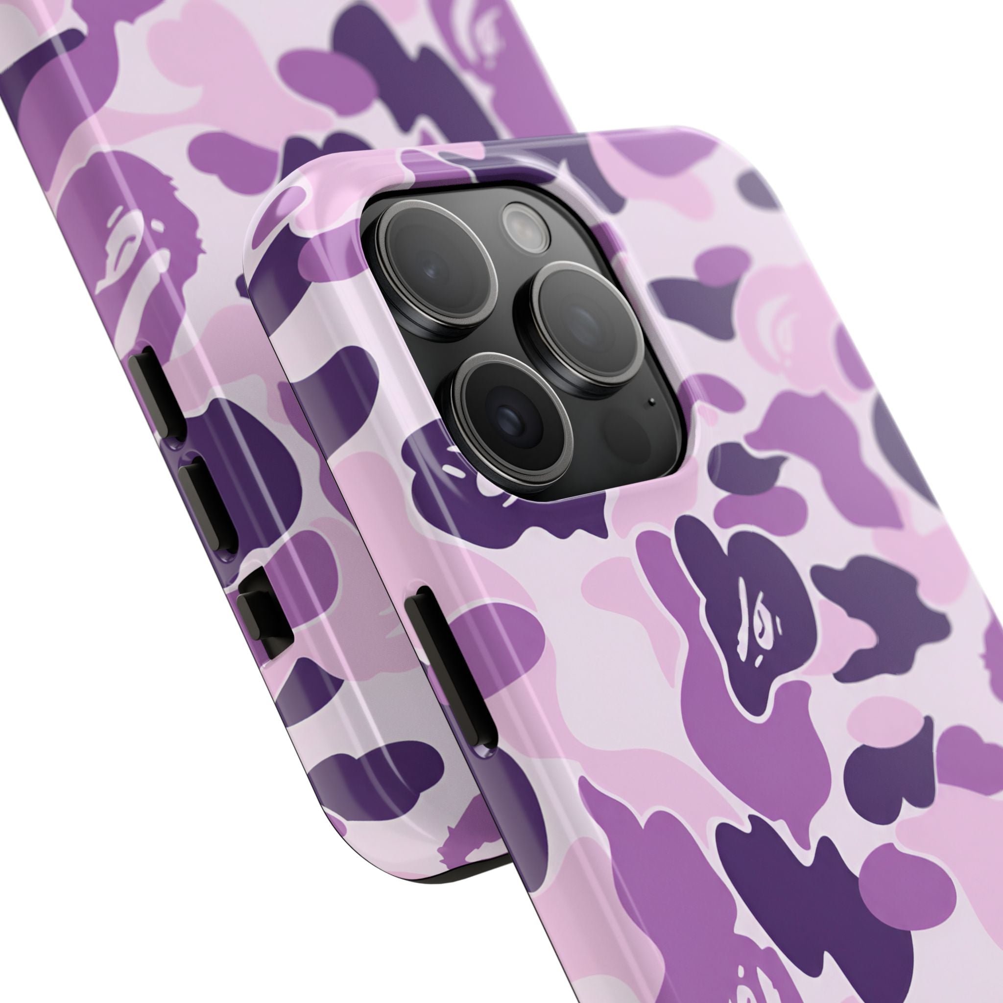 Purple Bape Print Phone Case