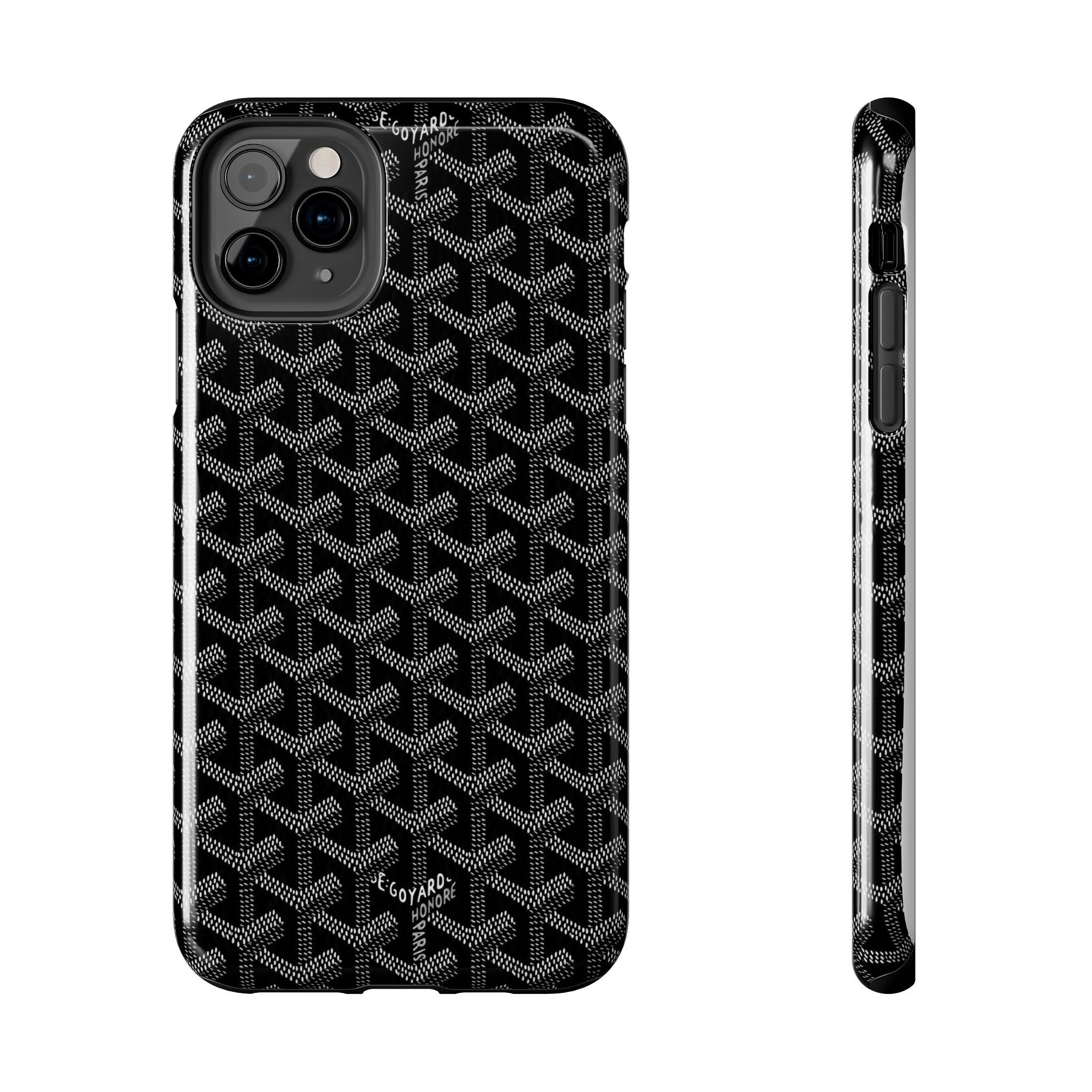 Black Goyard Phone Case
