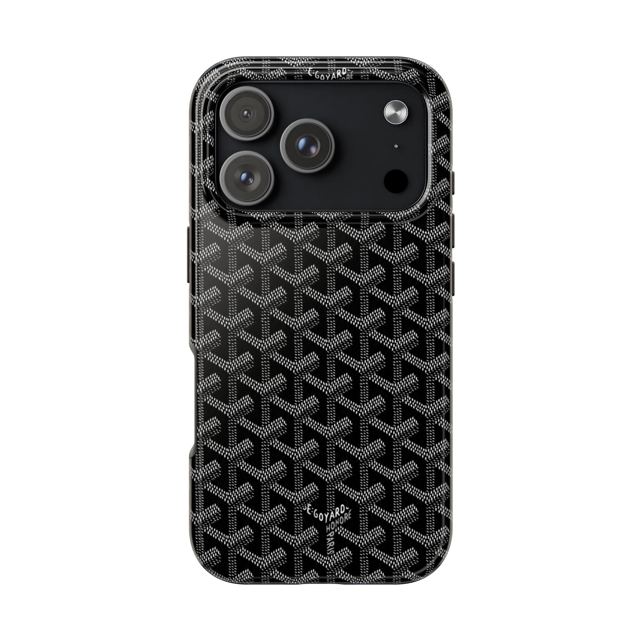 Black Goyard Phone Case