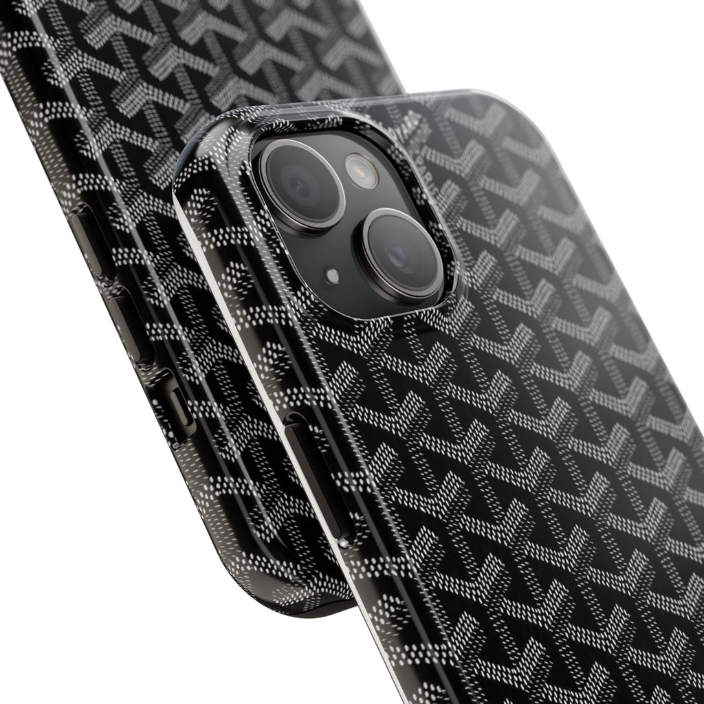 Black Goyard Phone Case