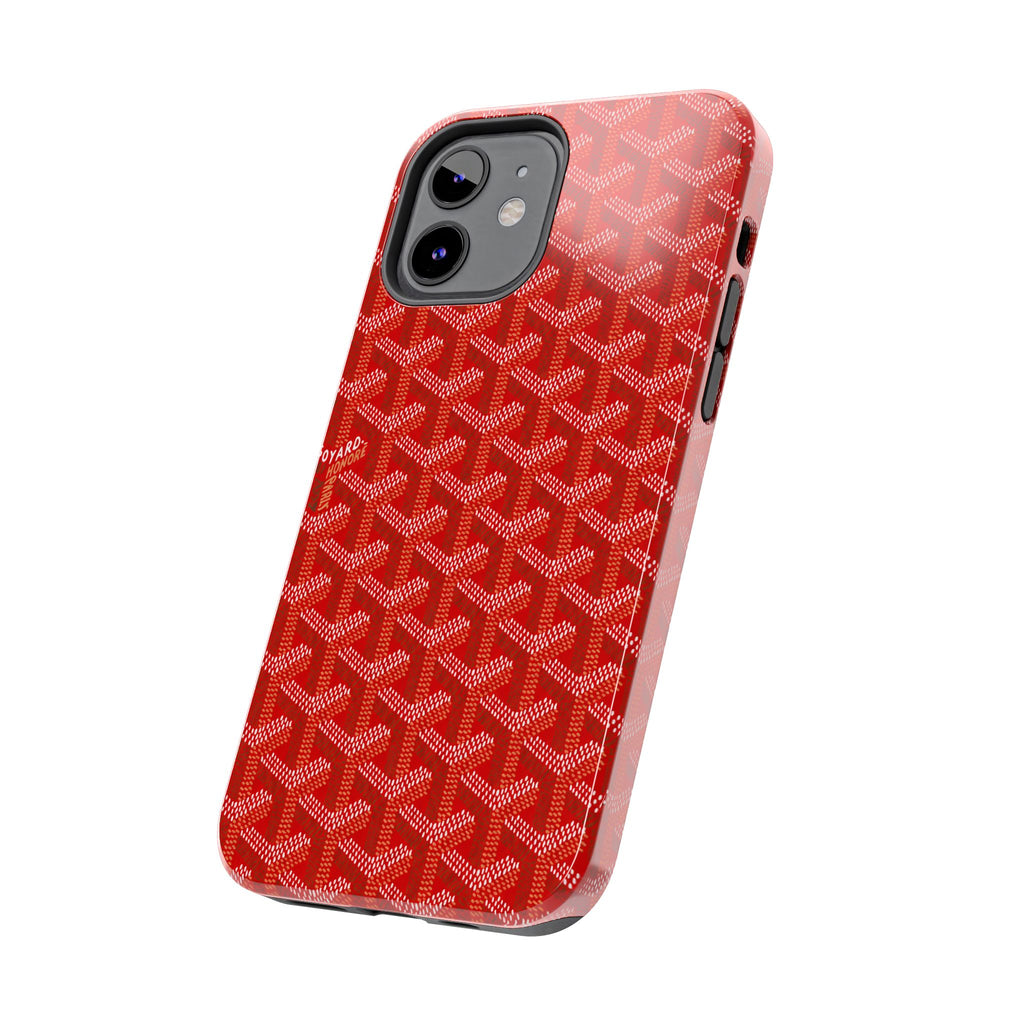 Red Goyard Phone Case