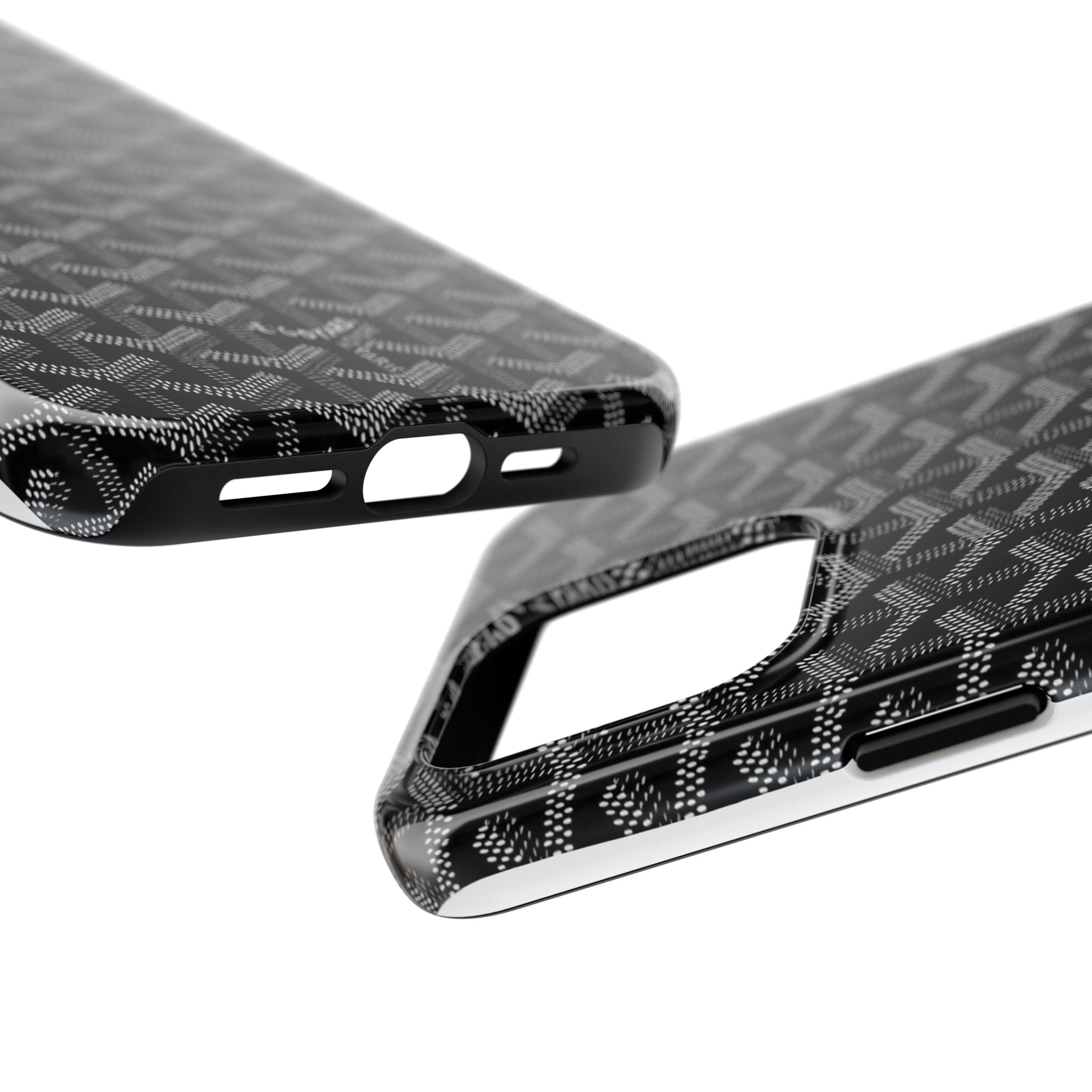 Black Goyard Phone Case