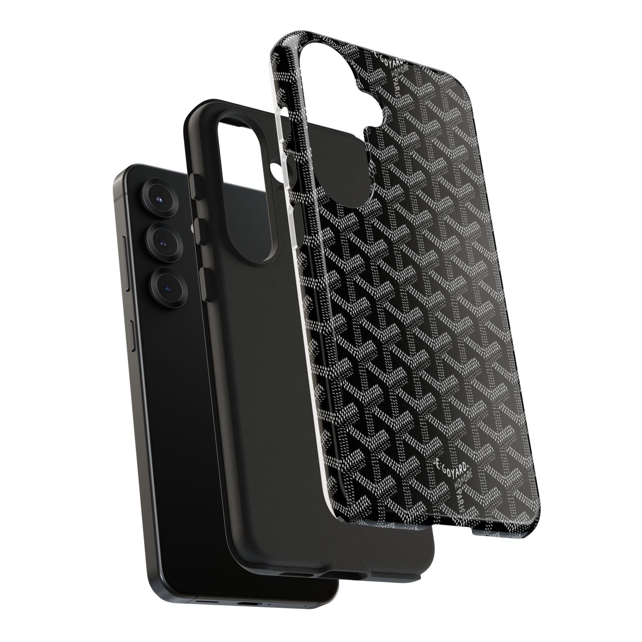 Black Goyard Phone Case