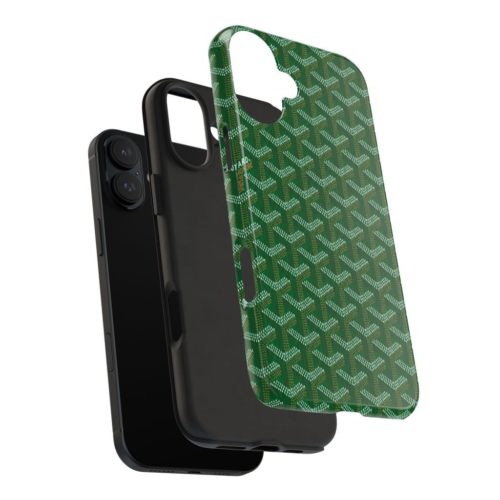 Green Goyard Phone Case