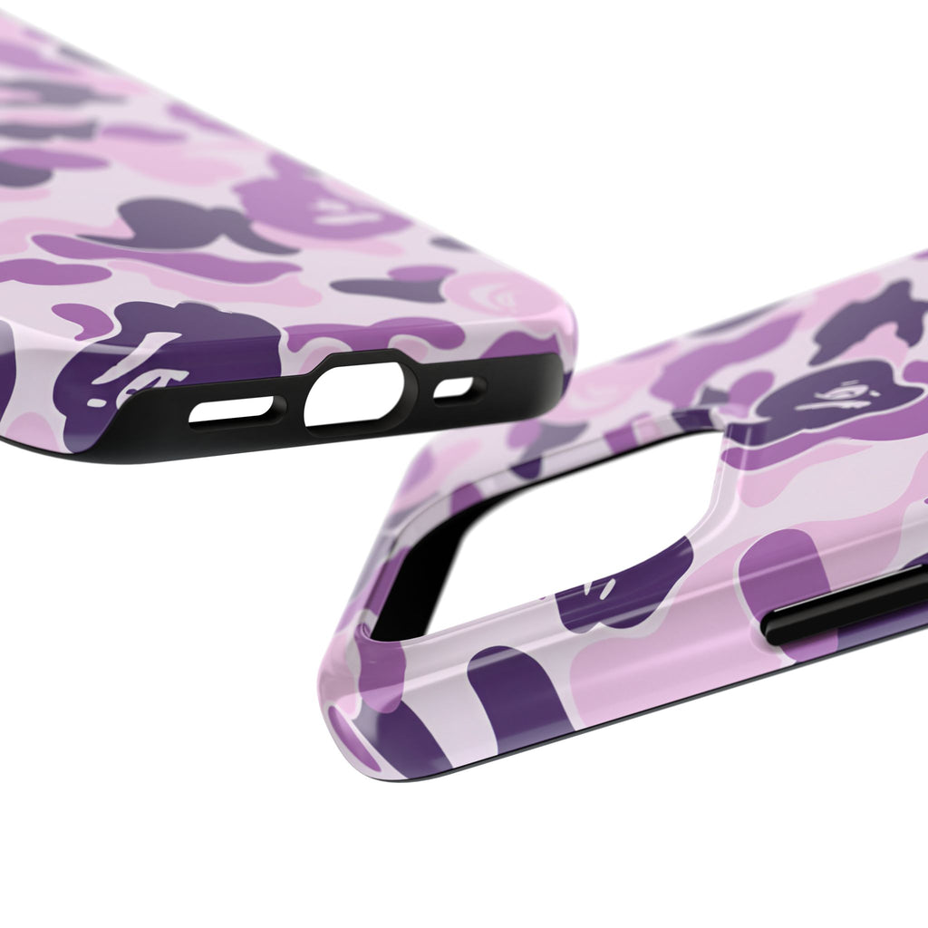 Purple Bape Print Phone Case