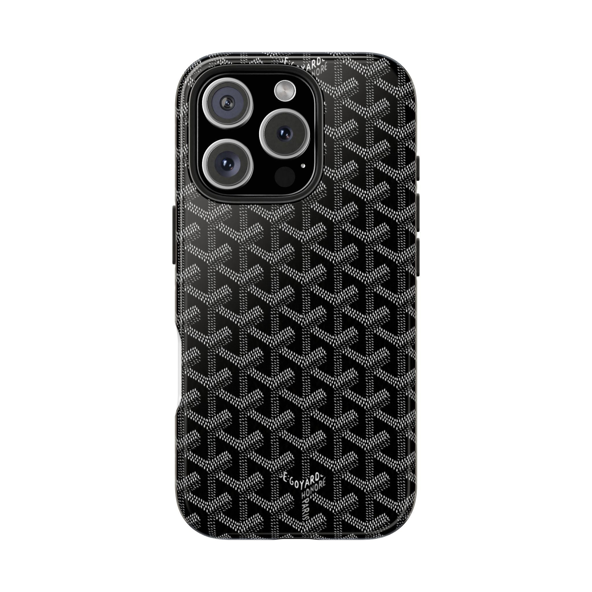 Black Goyard Phone Case