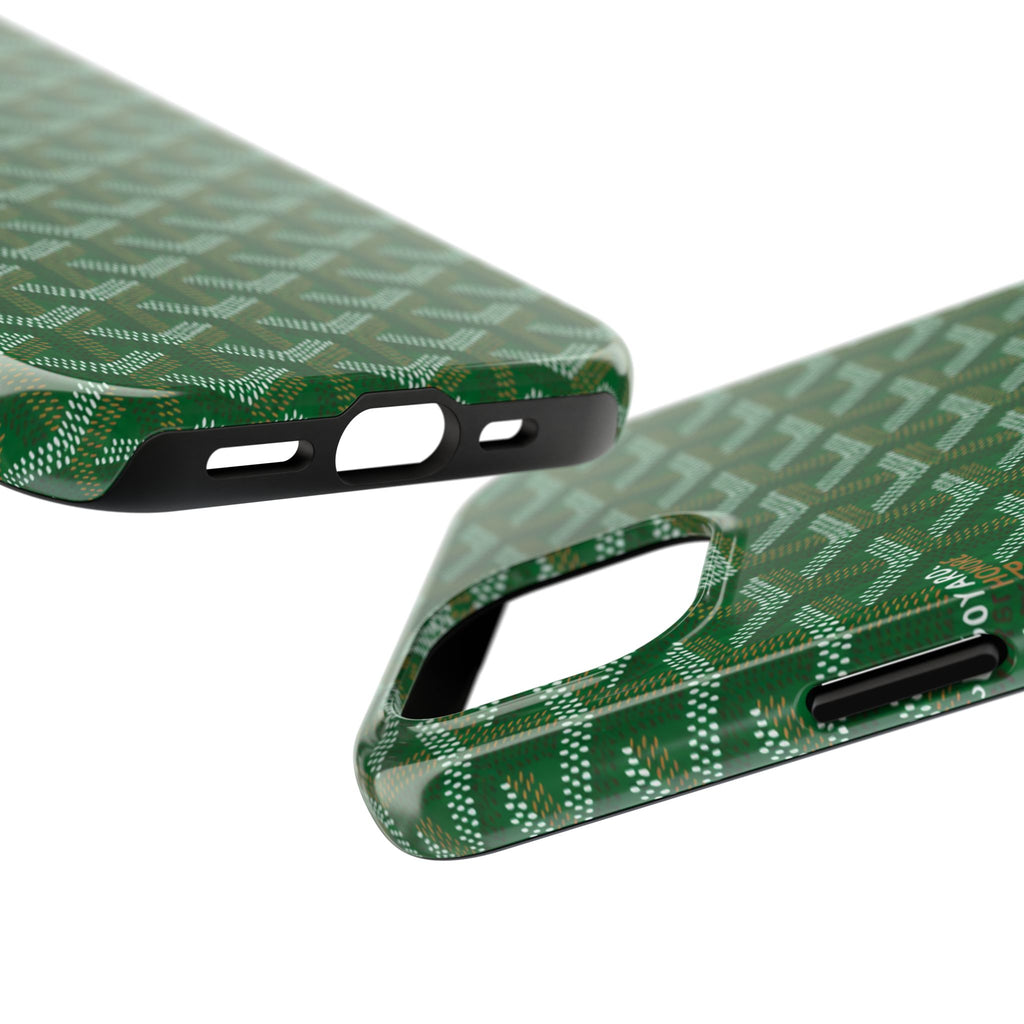 Green Goyard Phone Case
