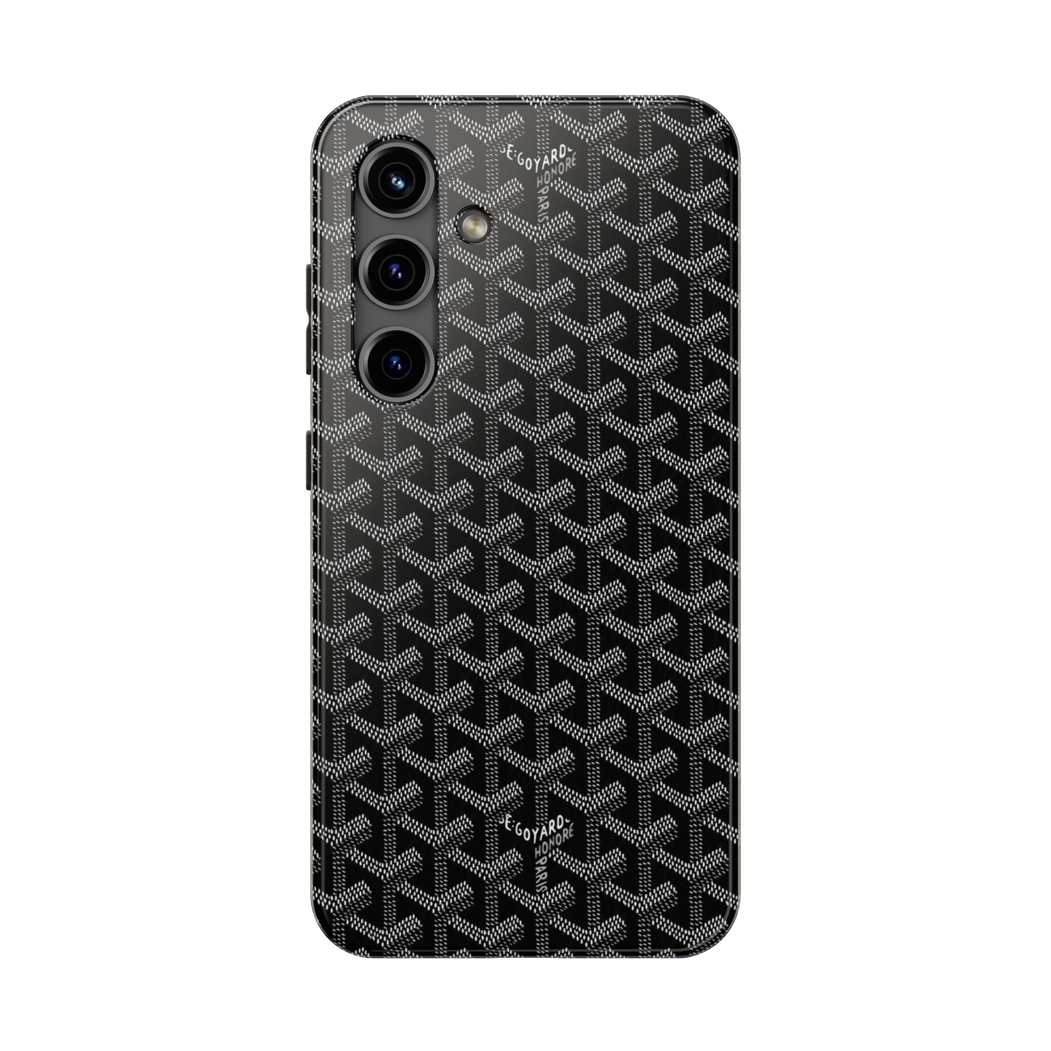 Black Goyard Phone Case
