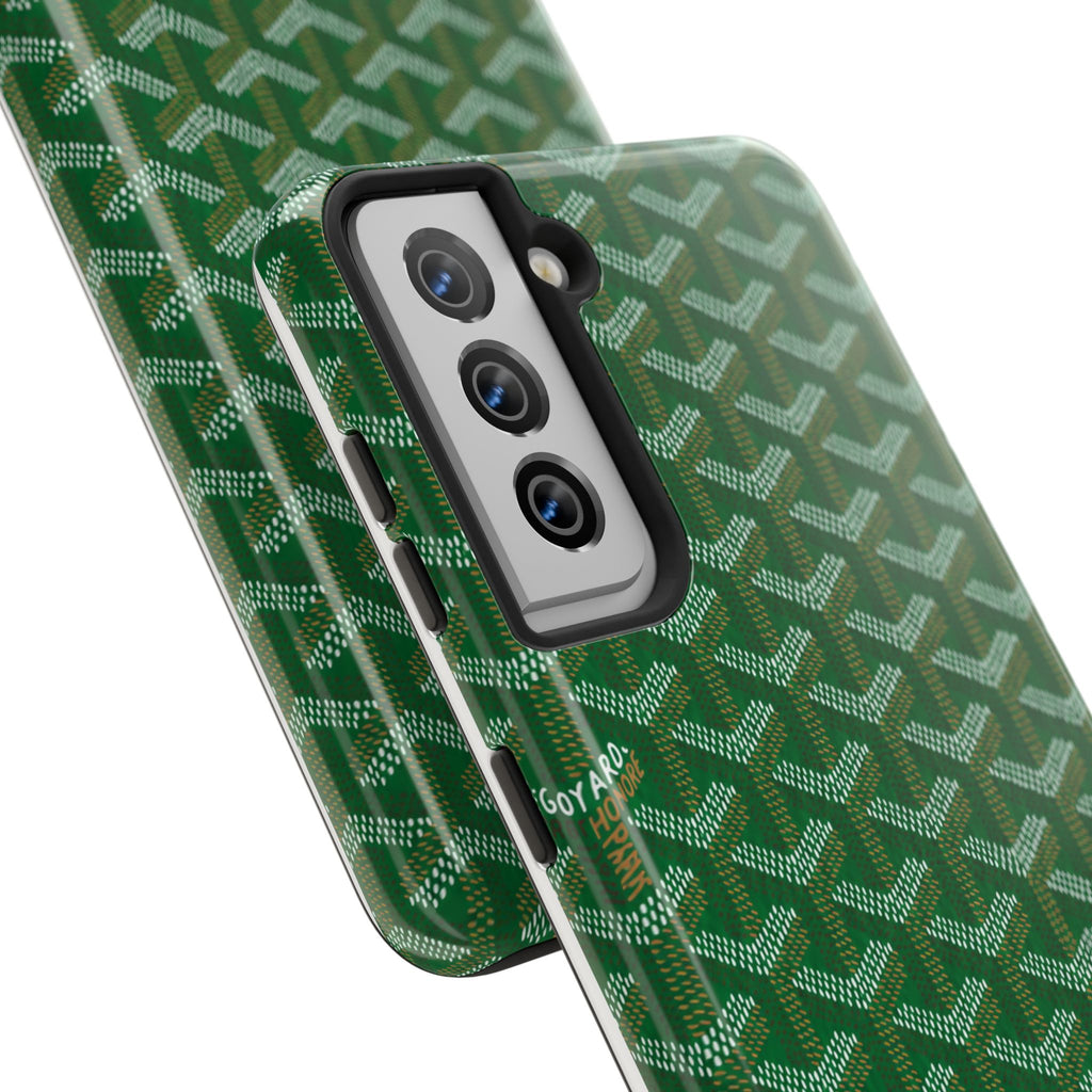 Green Goyard Phone Case