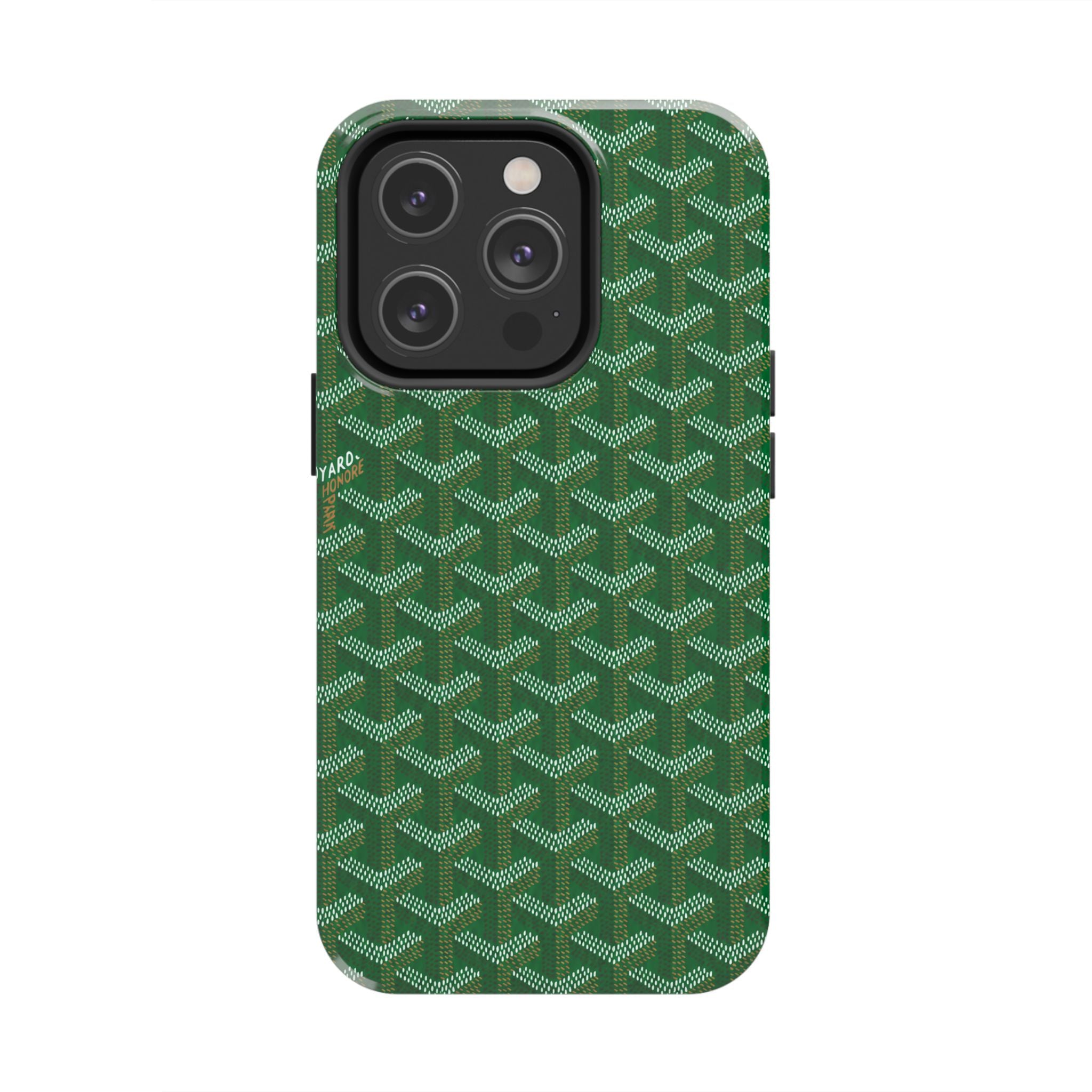 Green Goyard Phone Case
