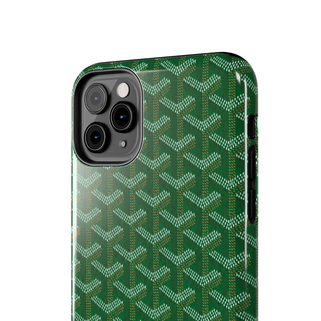 Green Goyard Phone Case