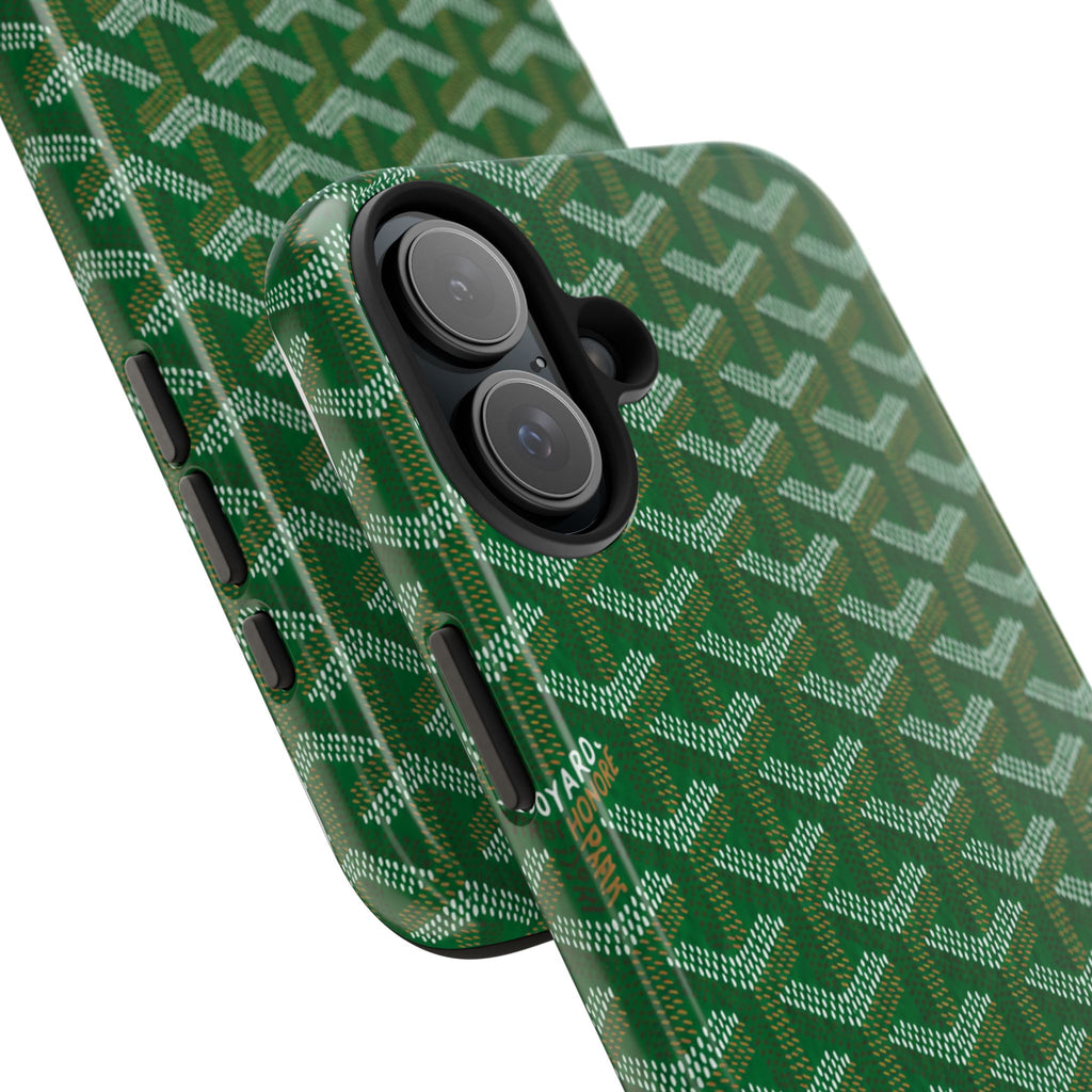 Green Goyard Phone Case