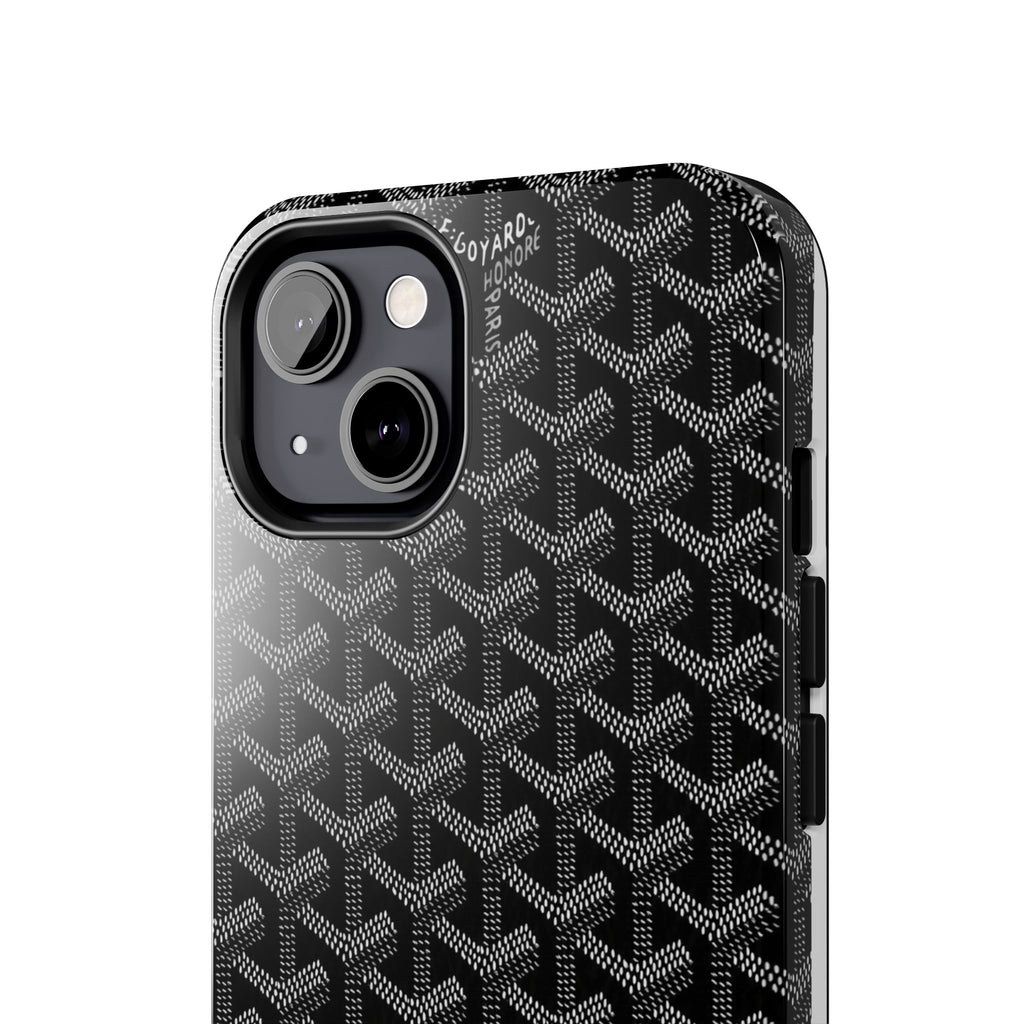 Black Goyard Phone Case