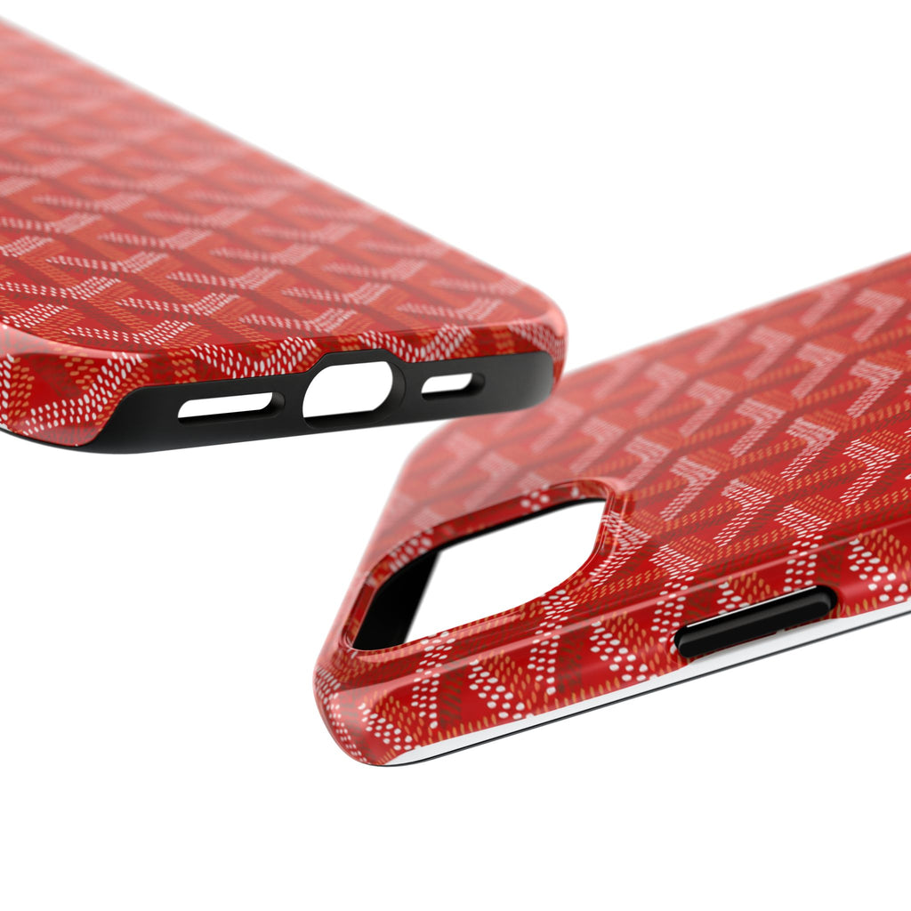 Red Goyard Phone Case