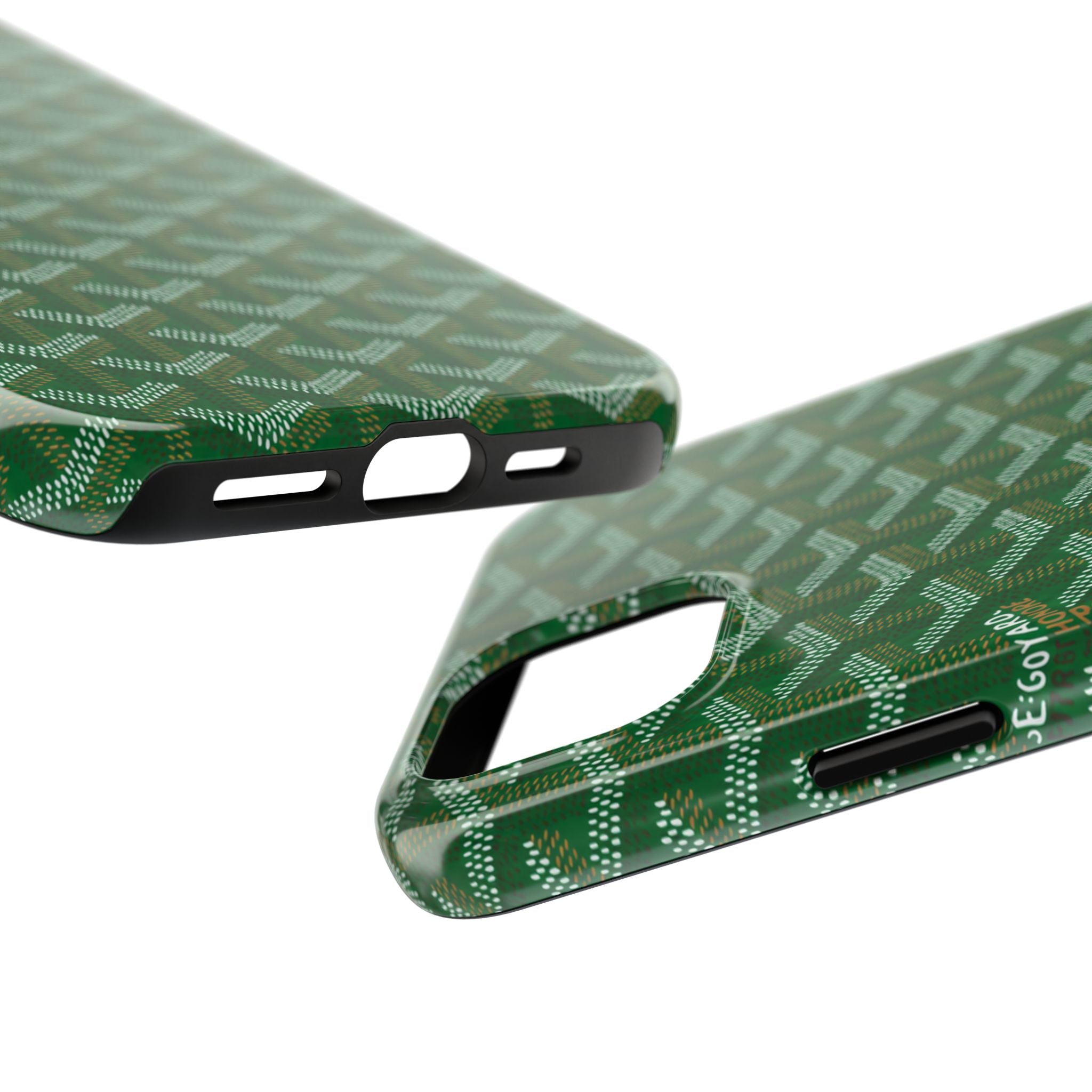 Green Goyard Phone Case