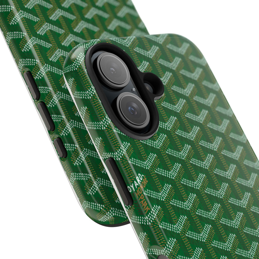 Green Goyard Phone Case